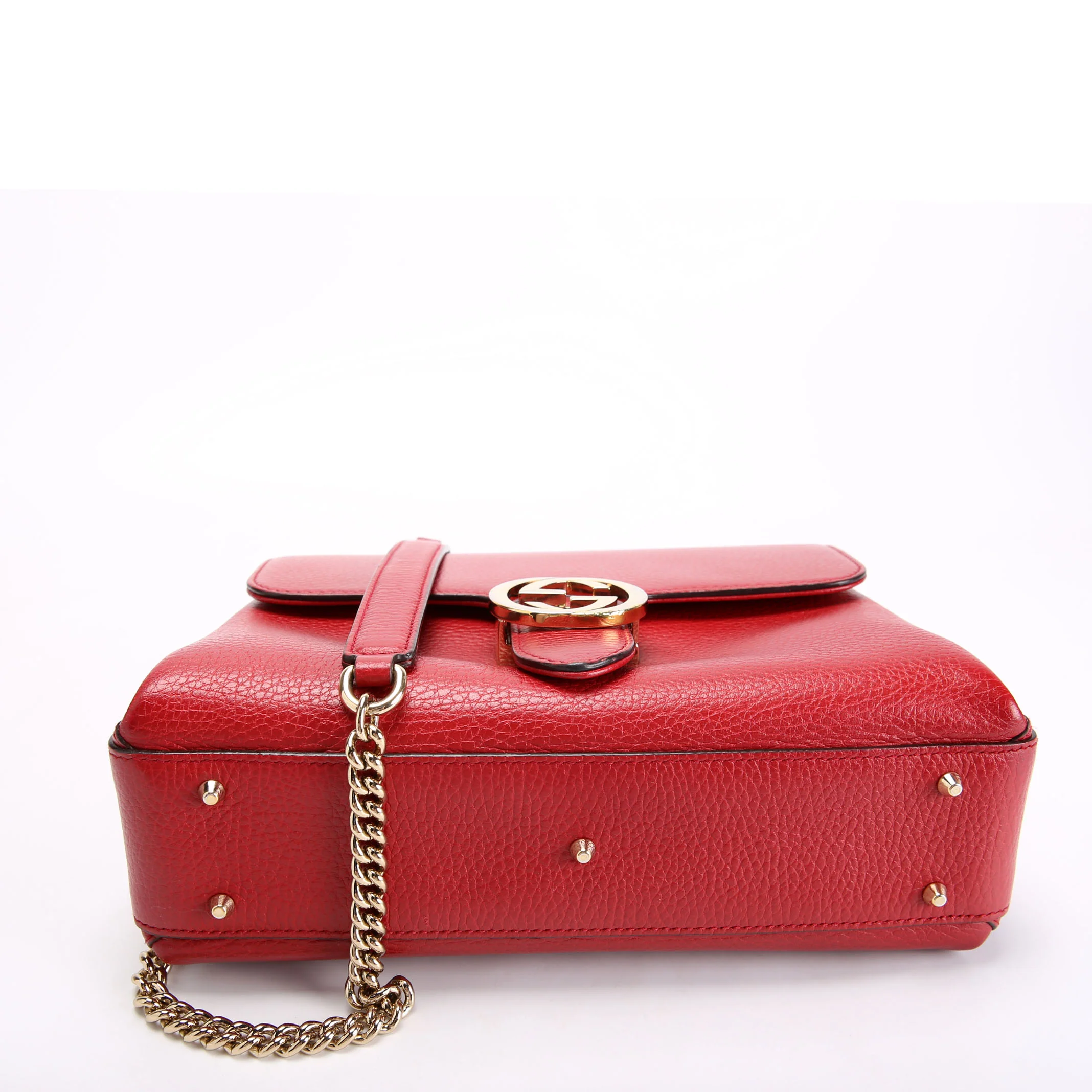 510302 Medium Interlock Satchel Red - Image 4