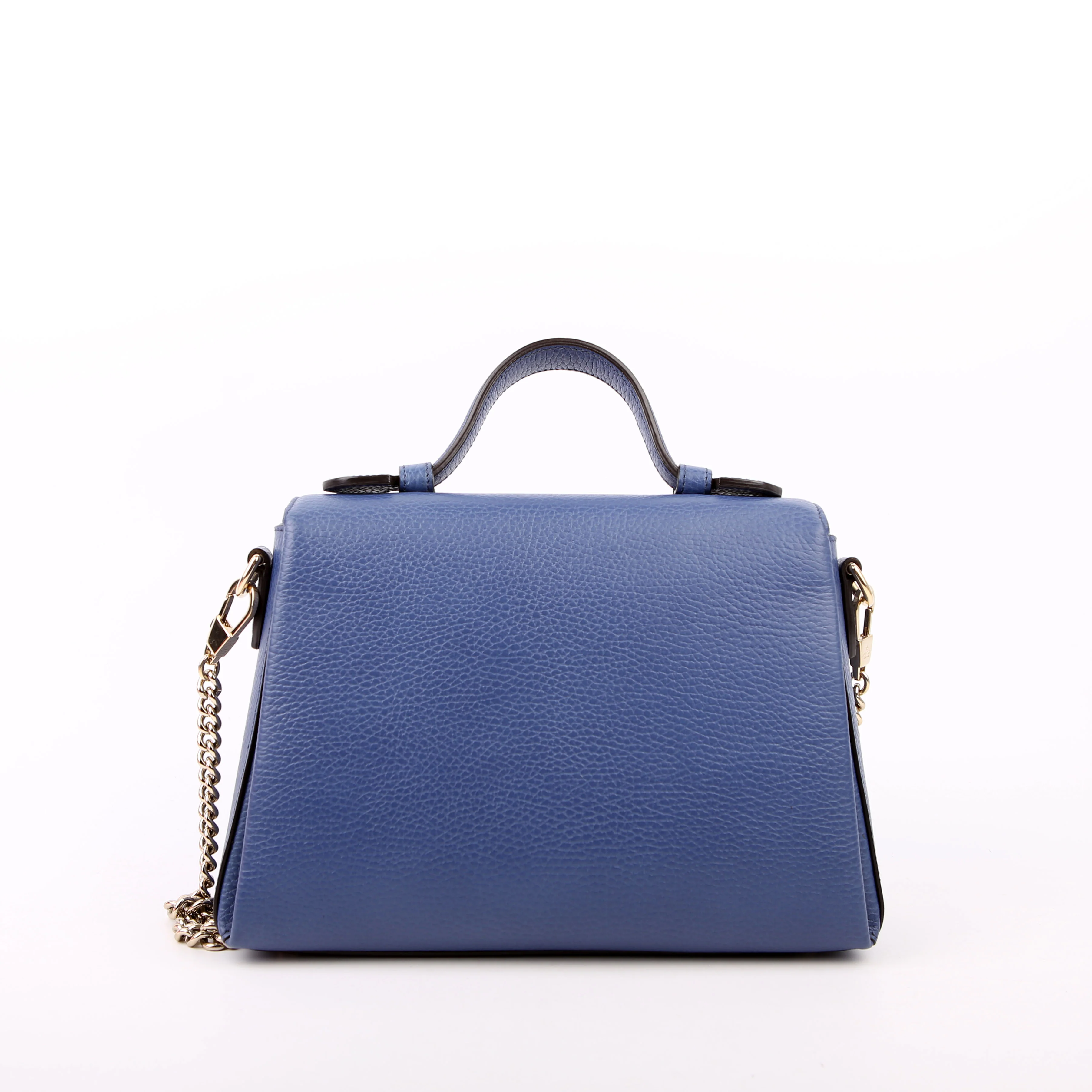 510302 Medium Interlocking Satchel Blue - Image 3