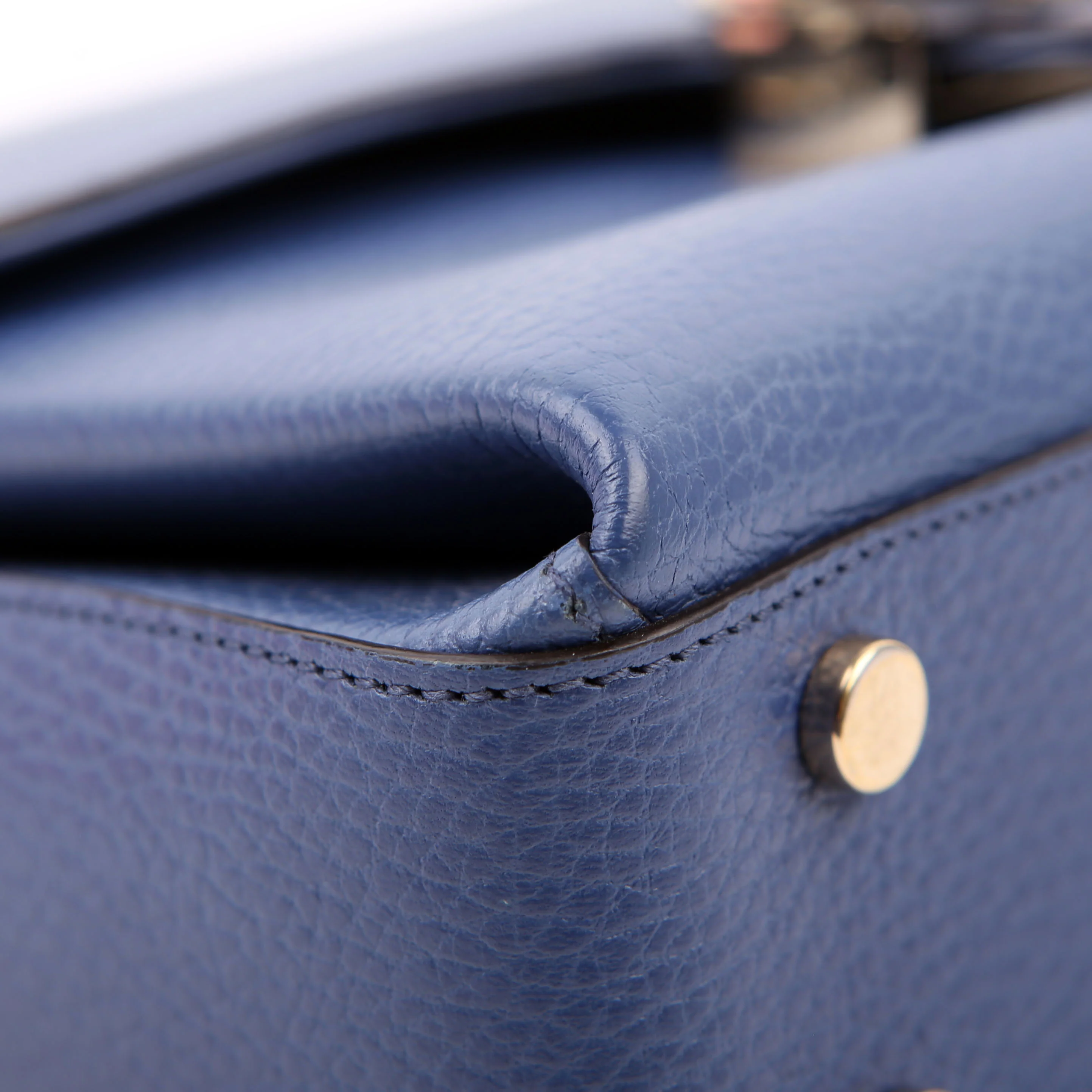 510302 Medium Interlocking Satchel Blue - Image 5