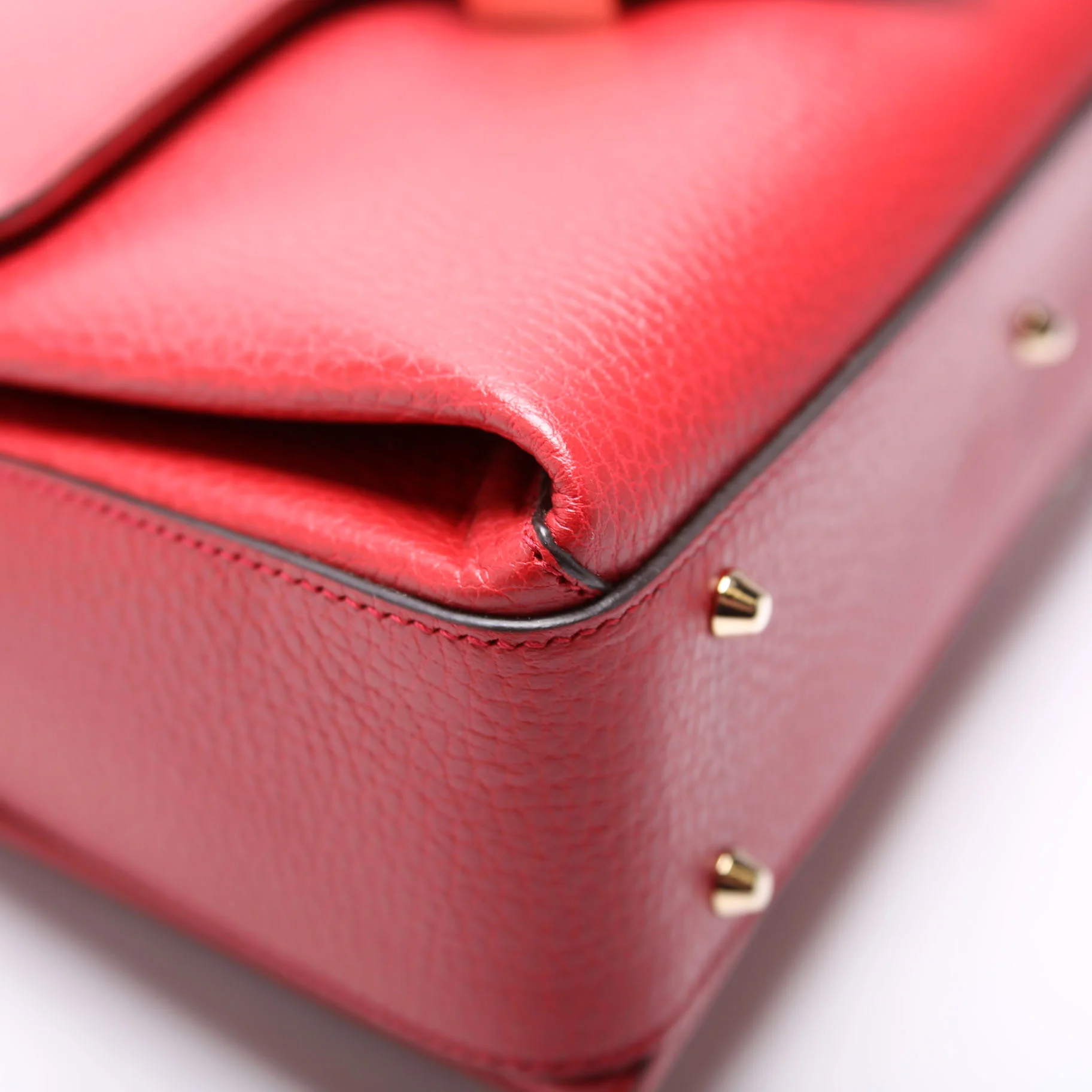 510302 Medium Interlocking Satchel Red - Image 5