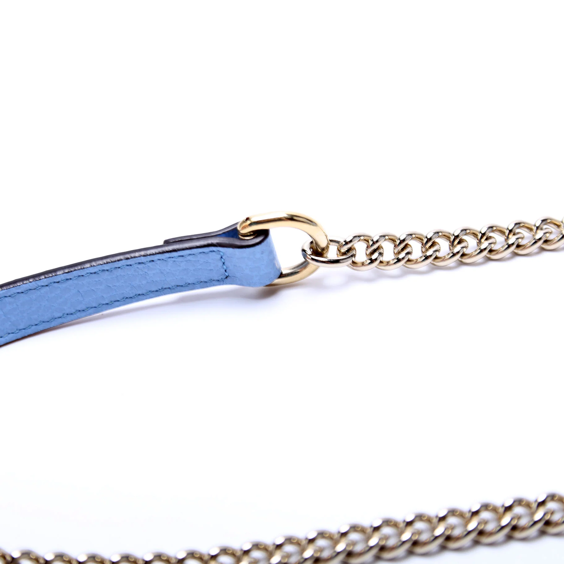 510304 Interlocking Small Crossbody Light Blue - Image 8