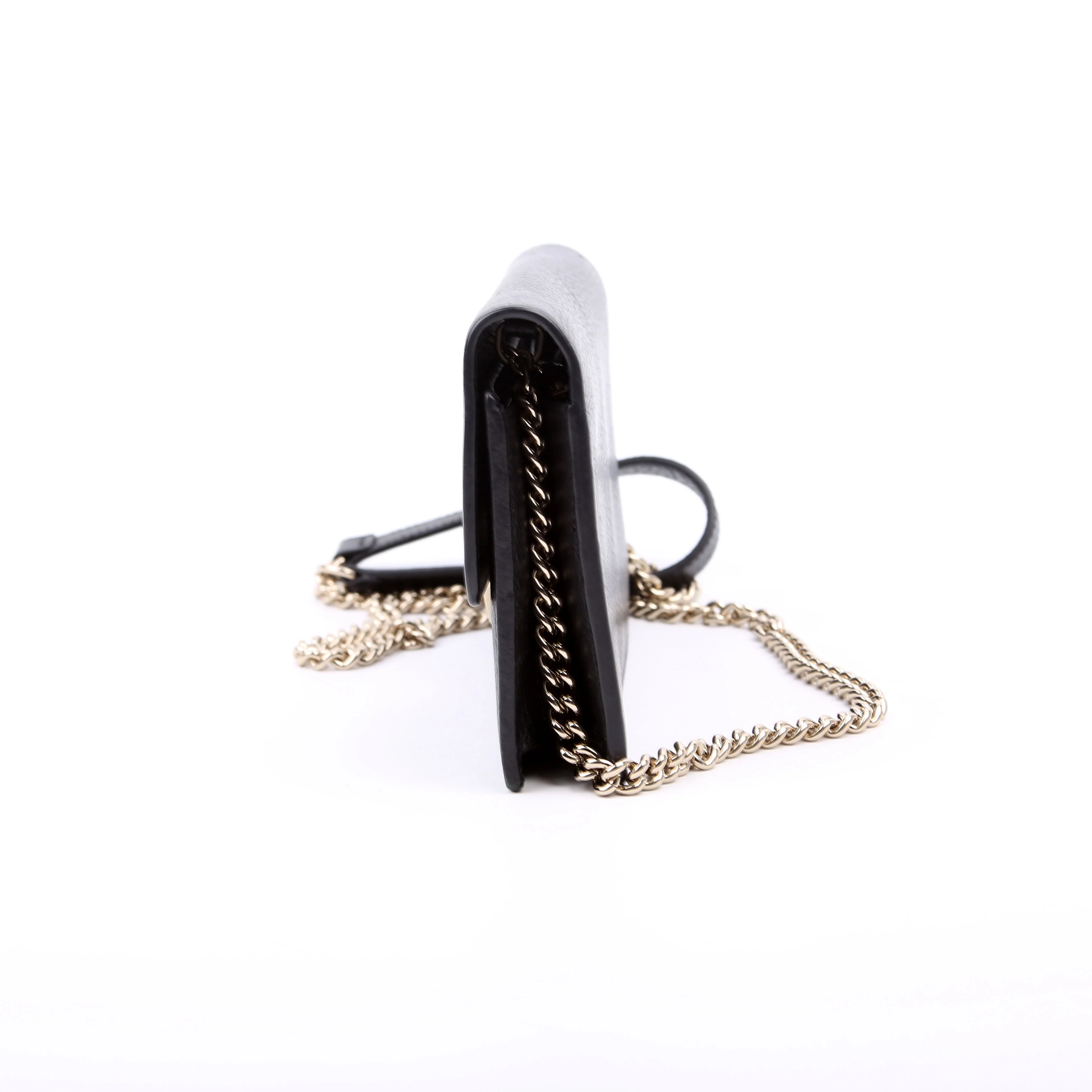 510314 Interlocking G Chain Wallet Black - Image 4