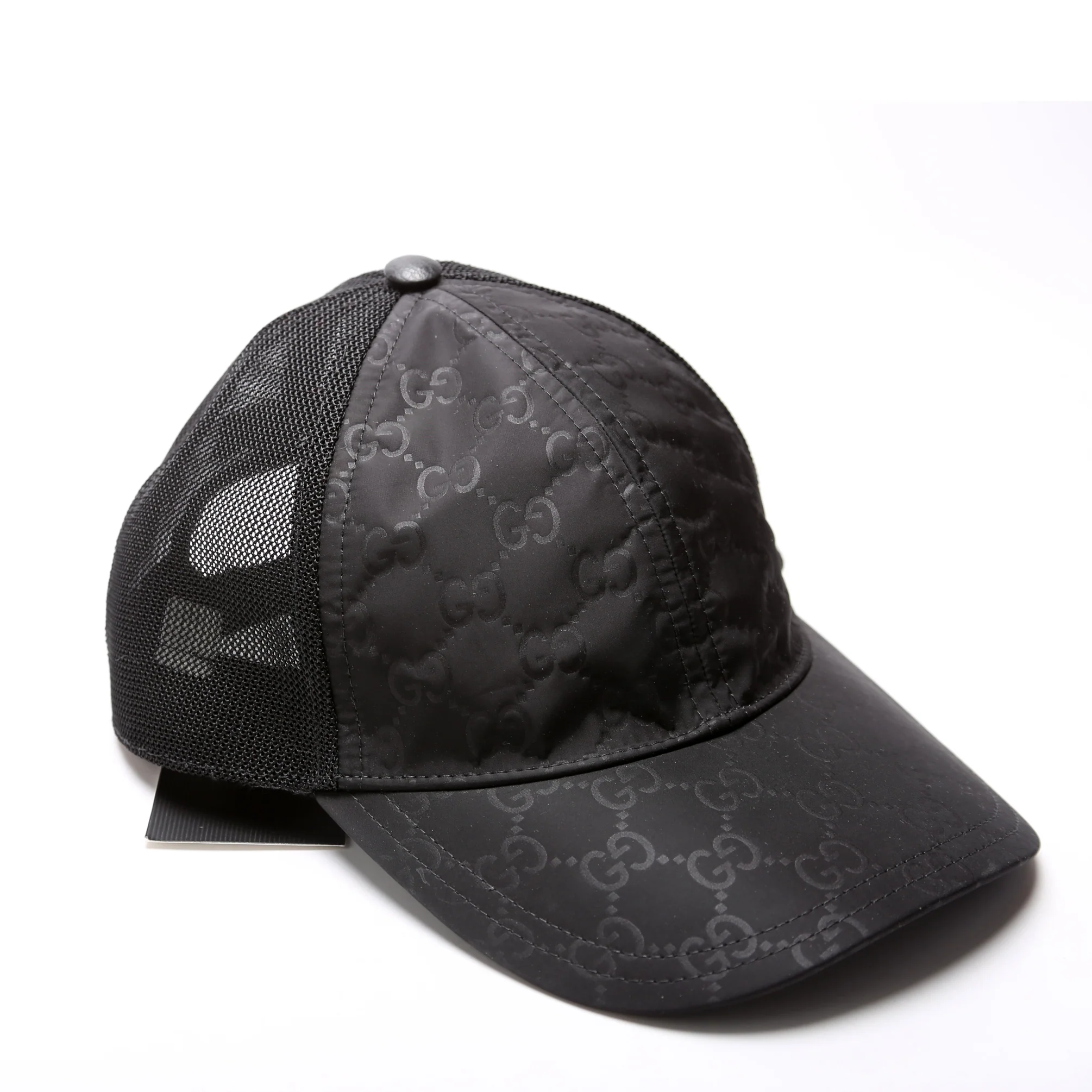 510950 GG Nylon Baseball Cap Size Small Black - Image 2