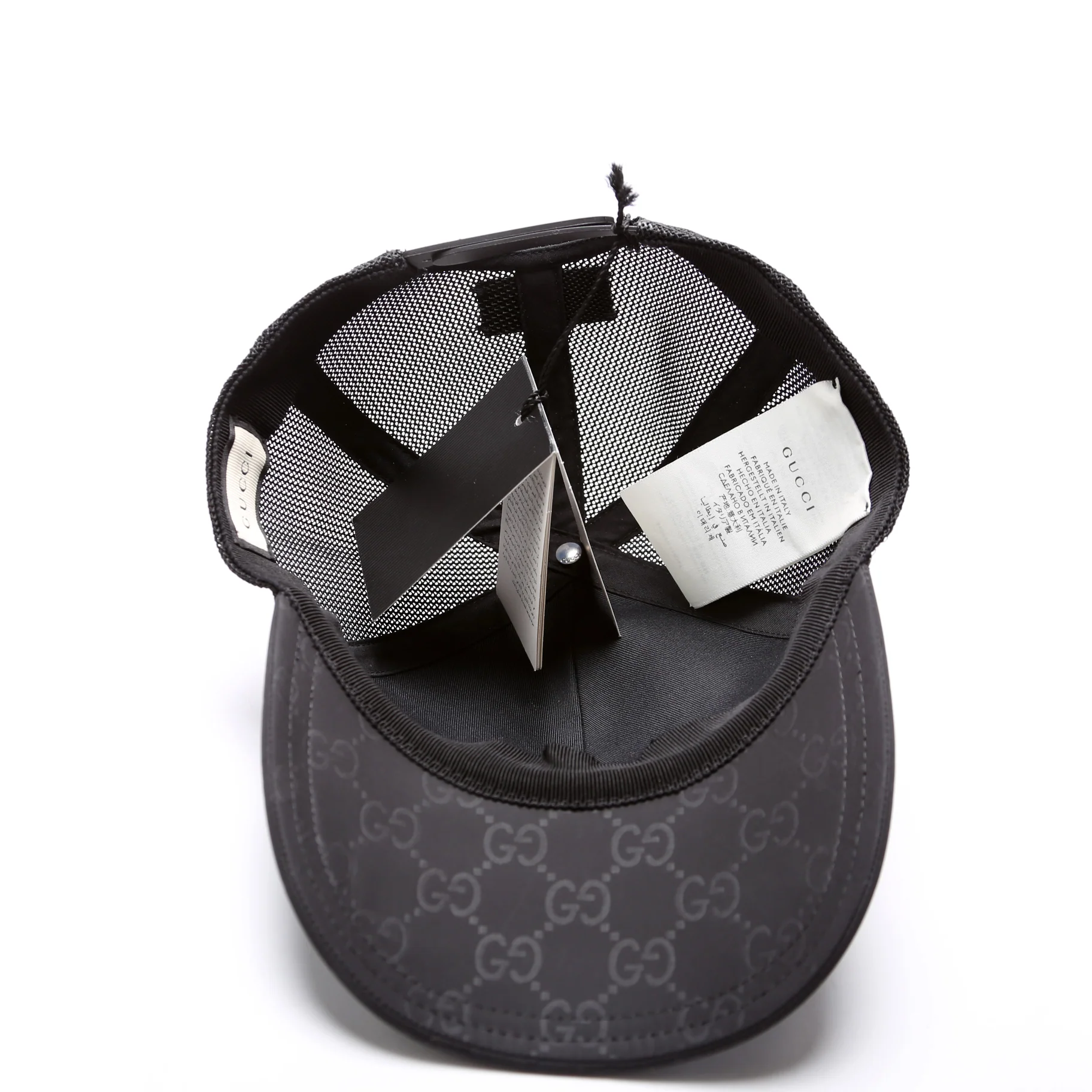 510950 GG Nylon Baseball Cap Size Small Black - Image 4