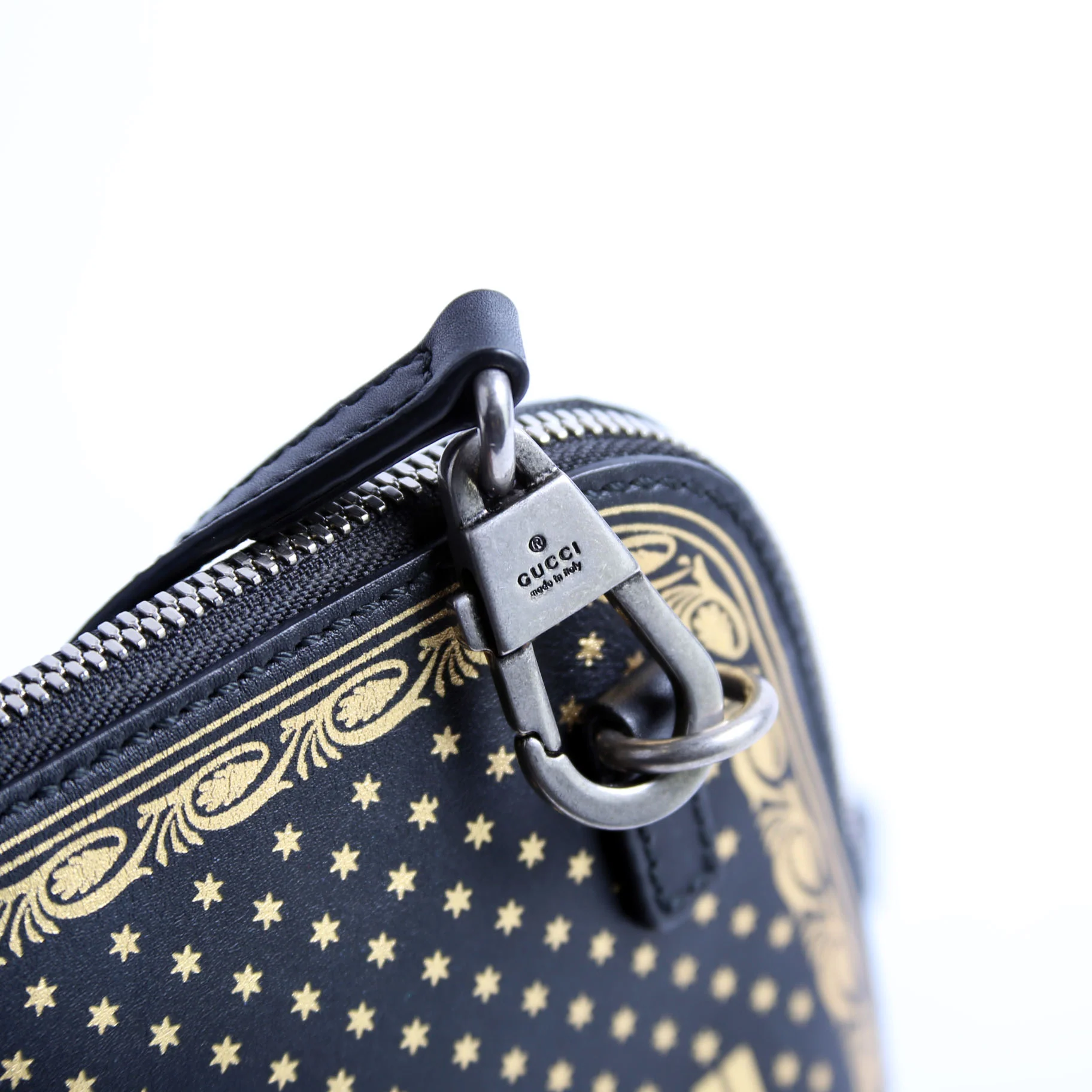 511189 Sega X Gucci Calfskin Mini Black/Gold - Image 6