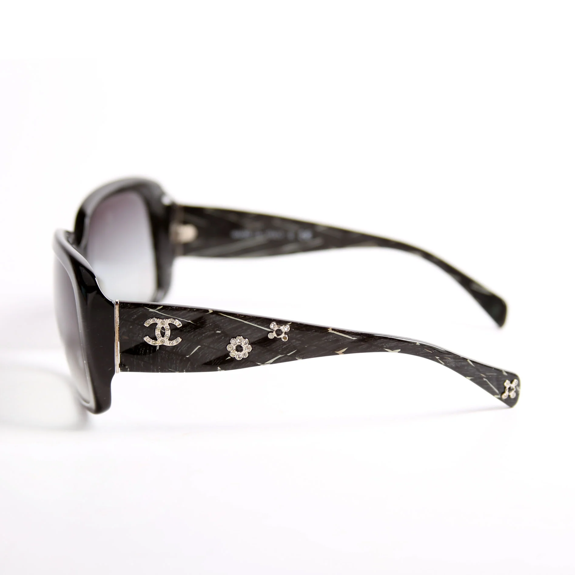 5149-B Crystal Sunglasses Black - Image 2