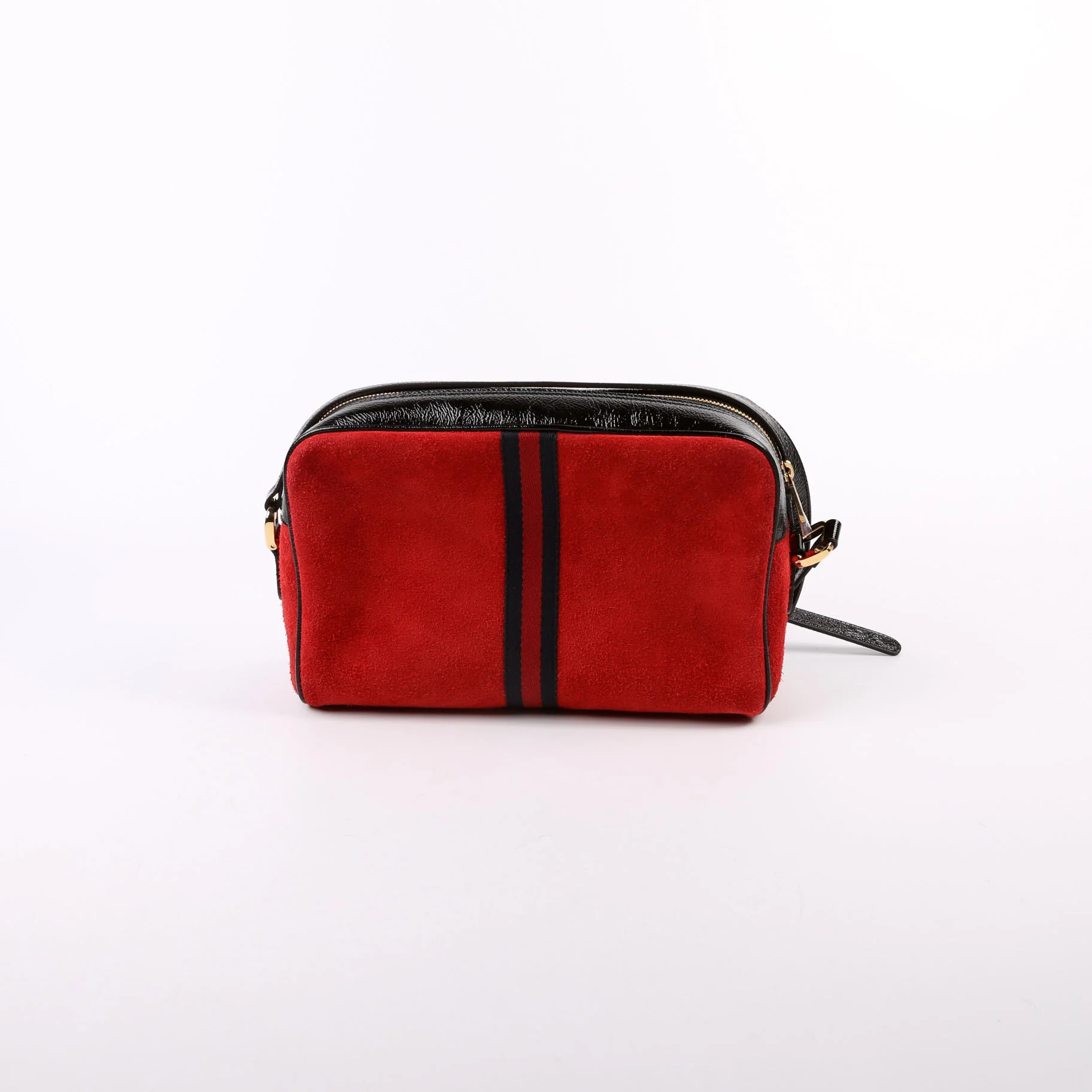517080 Ophidia Suede Small Crossbody Red - Image 3