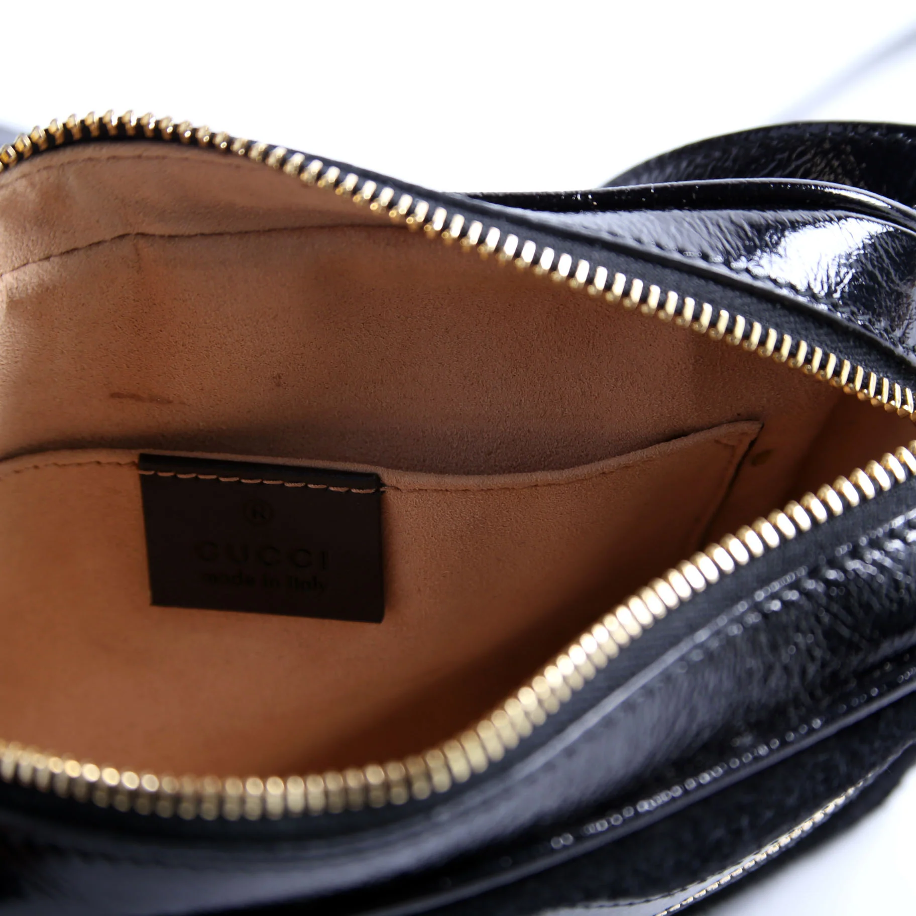 517350 GG Super Mini Suede Ophidia Black - Image 7
