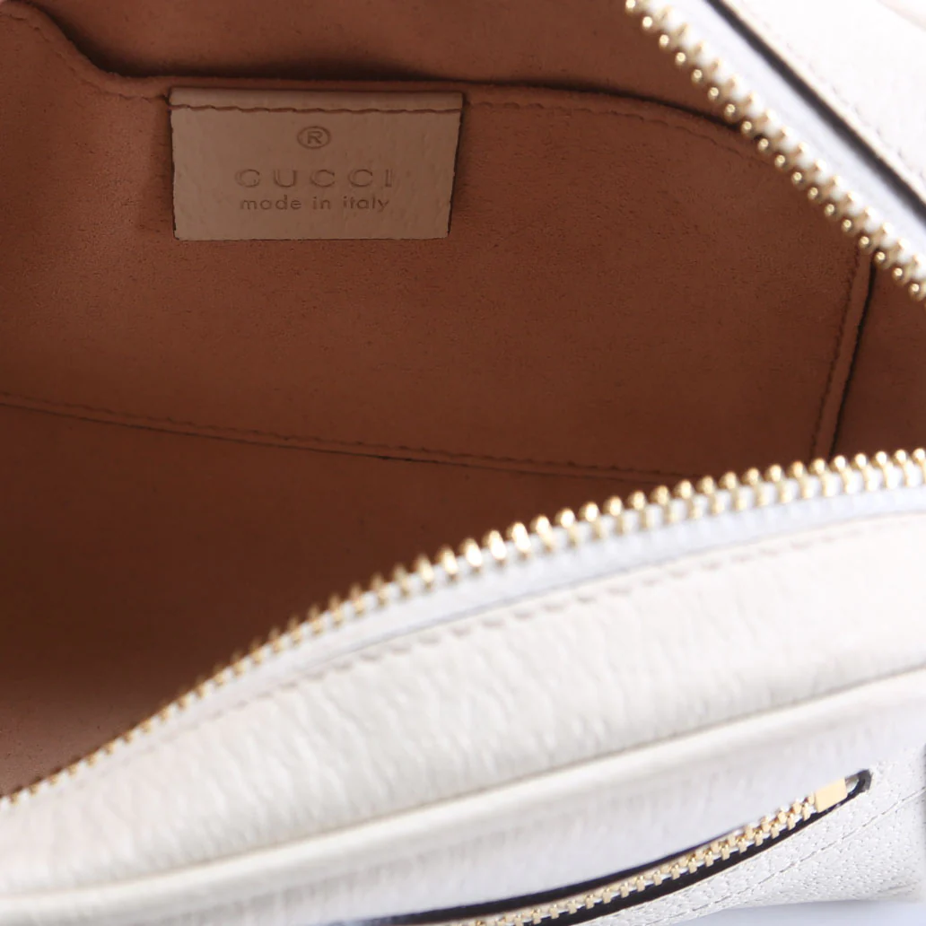517350 Web Leather Mini Ophidia White - Image 7