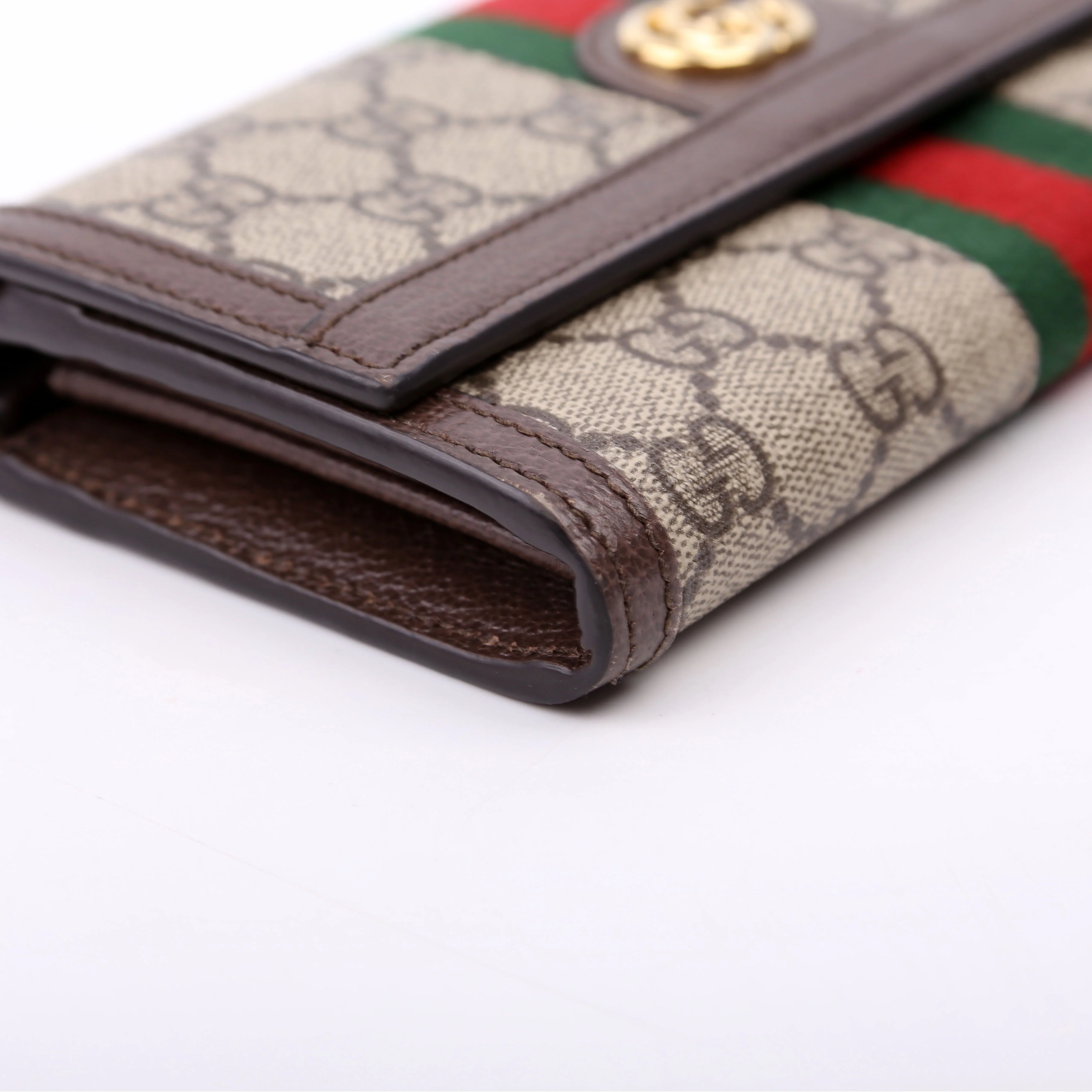 523153 Ophidia Flap Wallet Brown - Image 5