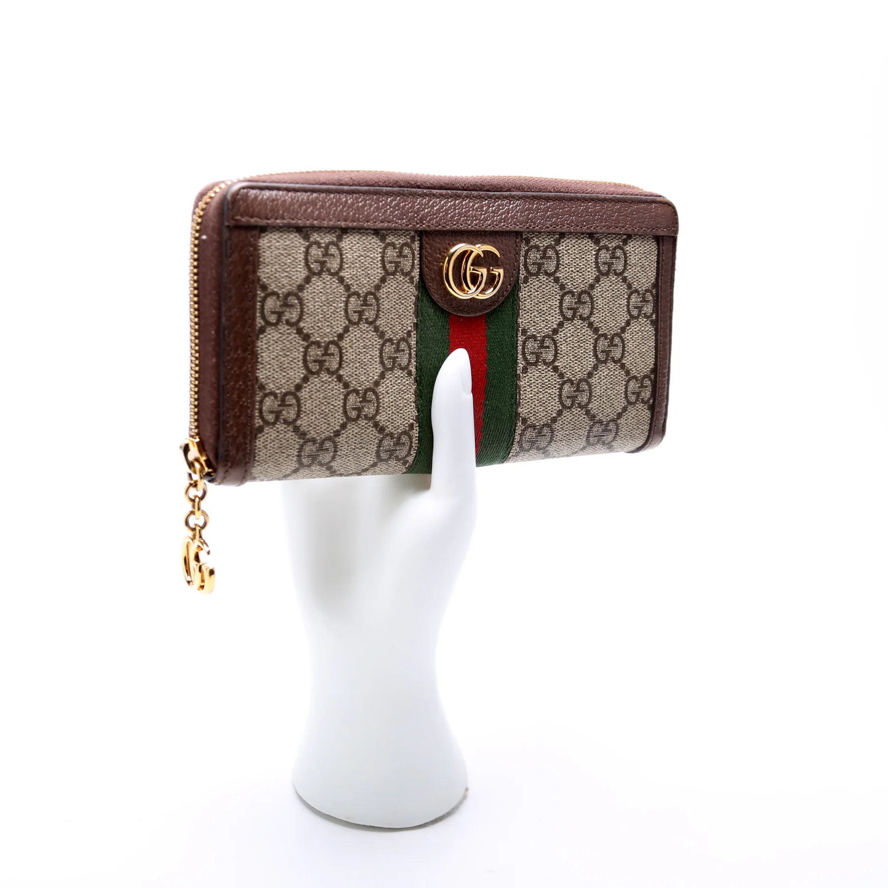 523154 GG Supreme Ophidia Zip Wallet Brown - Image 9