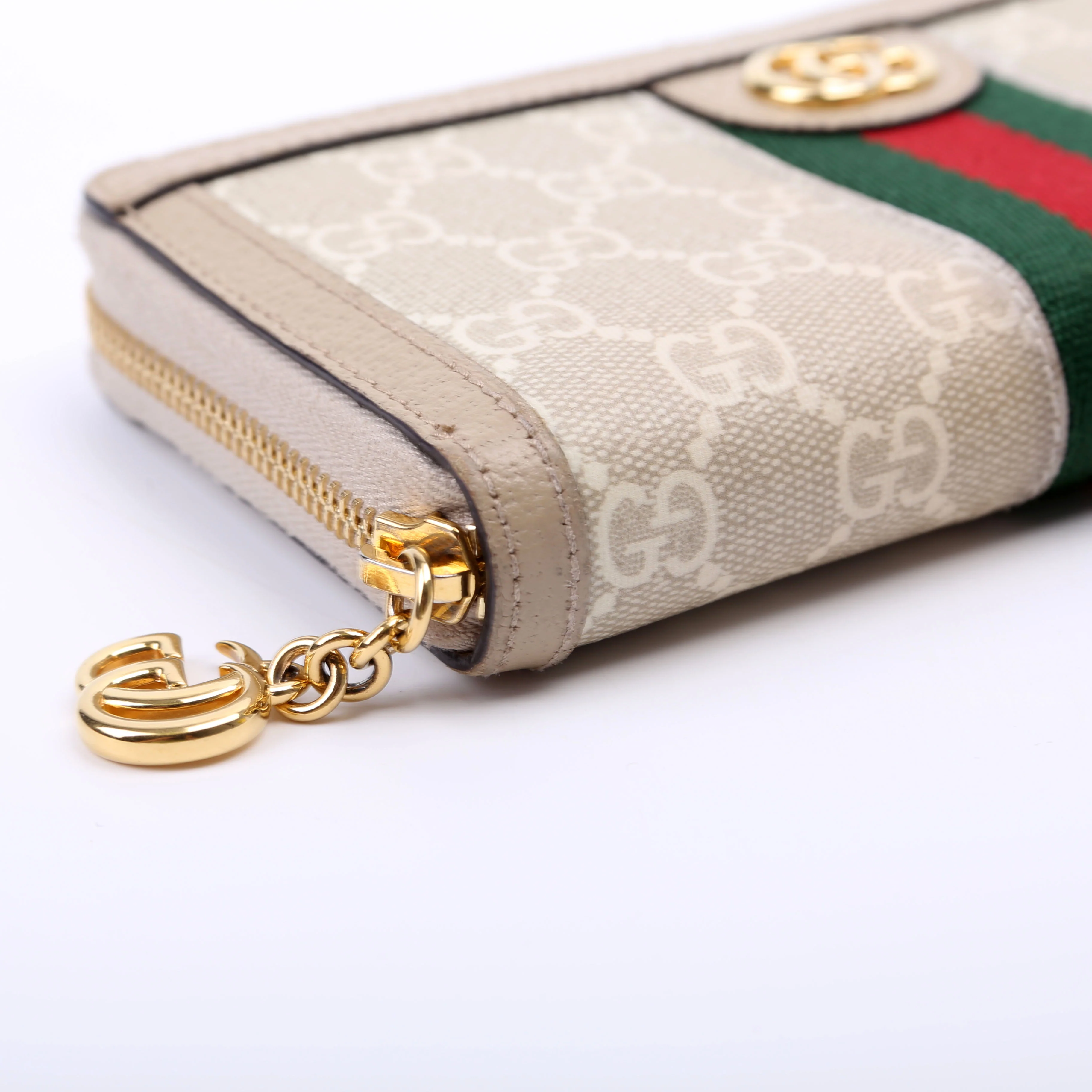 523154 GG Supreme Ophidia Zip Wallet Tan - Image 5