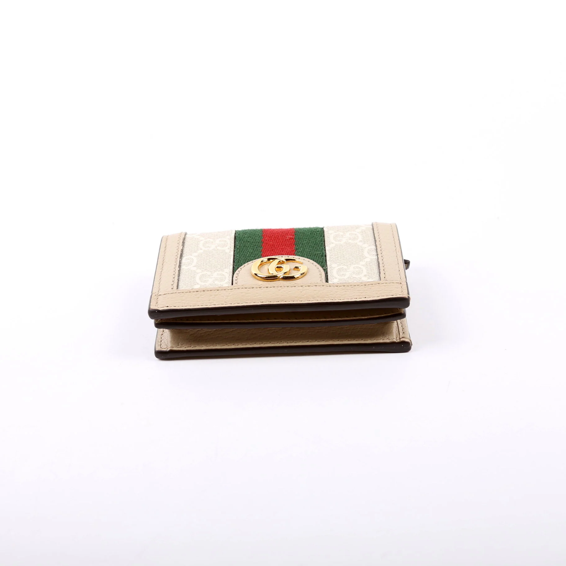 523155 Ophidia GG Card Case Wallet Beige - Image 4
