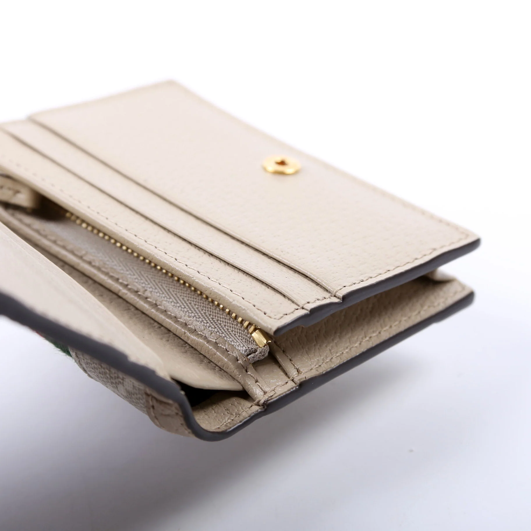 523155 Ophidia GG Card Case Wallet Beige - Image 8