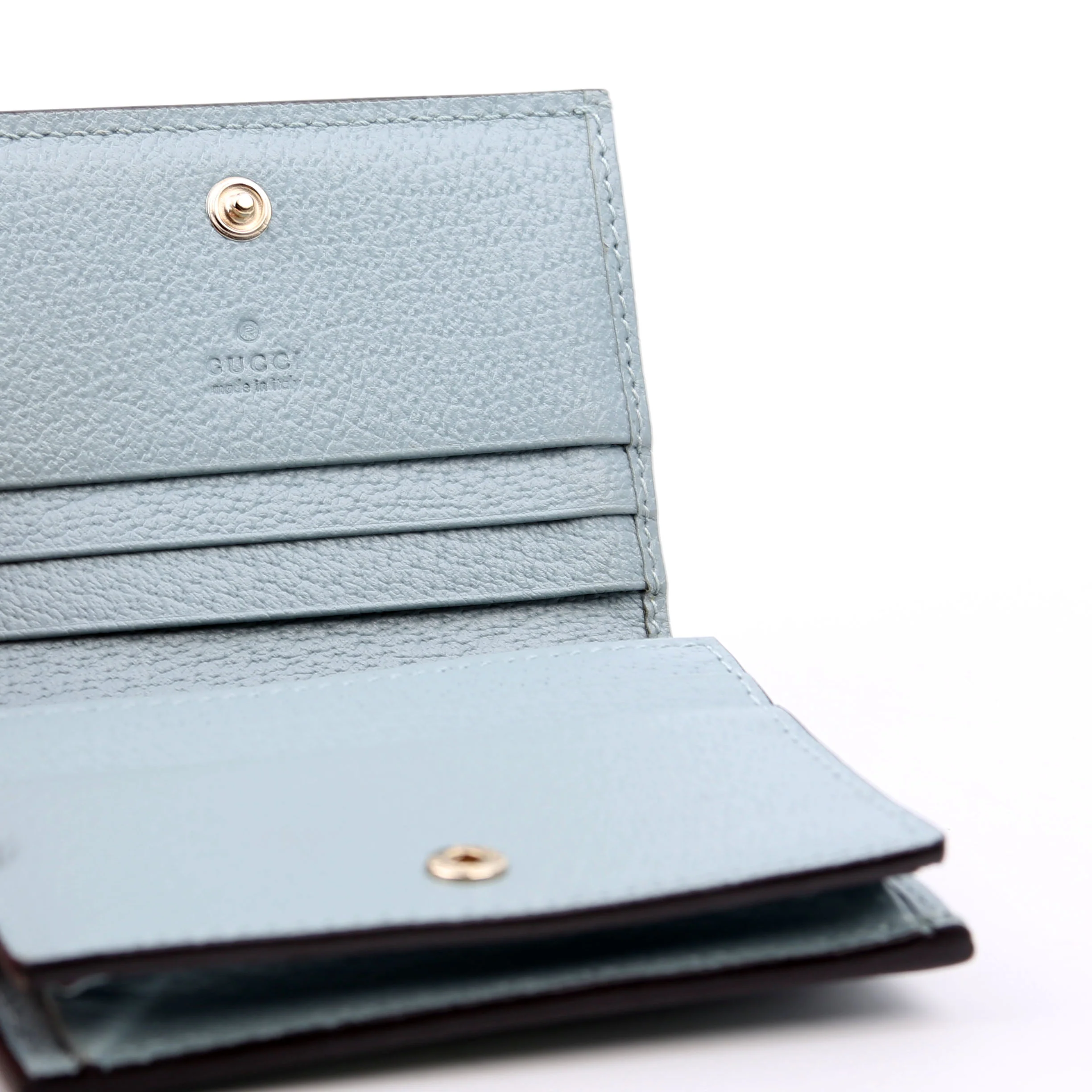 523155 Ophidia GG Card Case Wallet Blue - Image 11