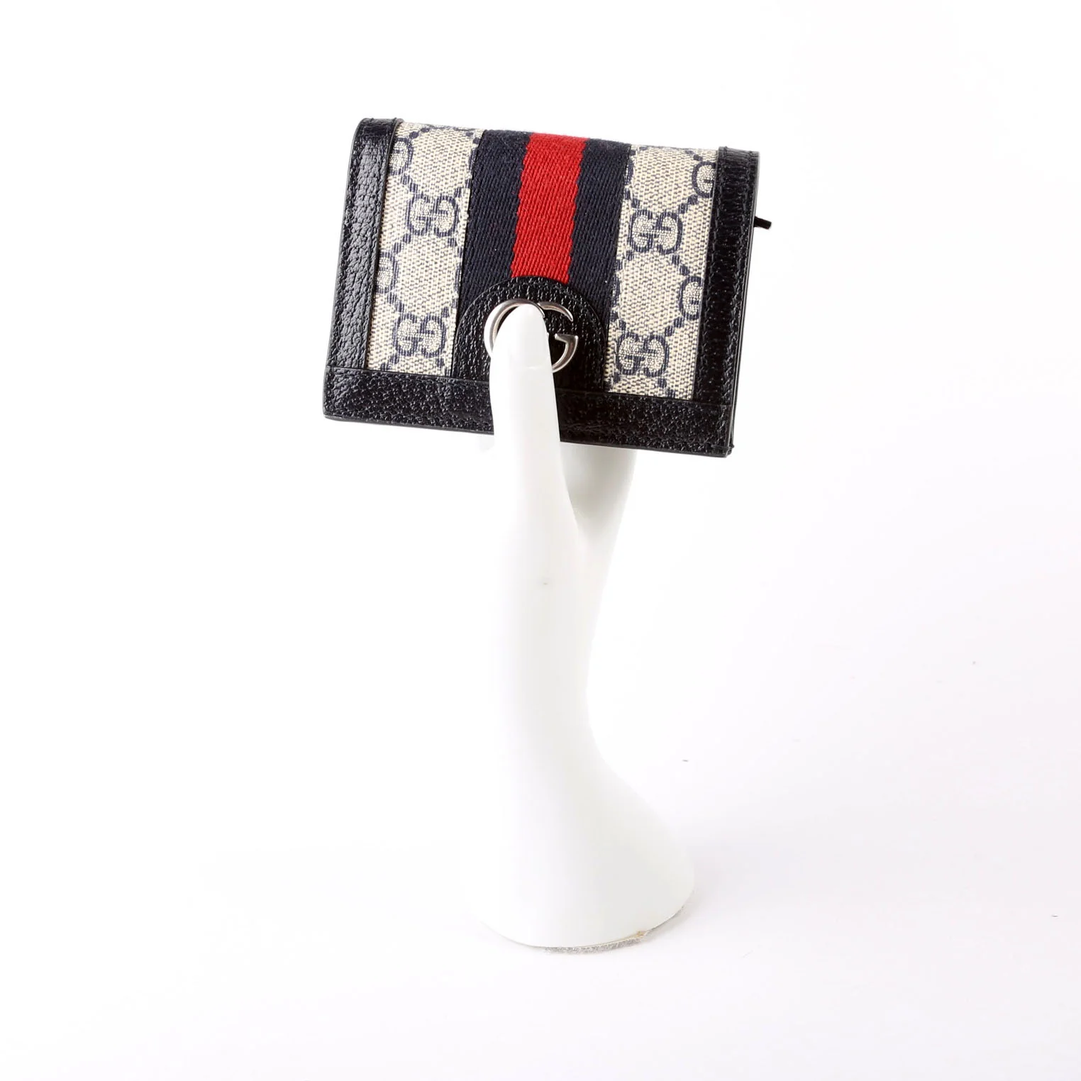 523155 Ophidia GG Card Case Wallet Blue - Image 13