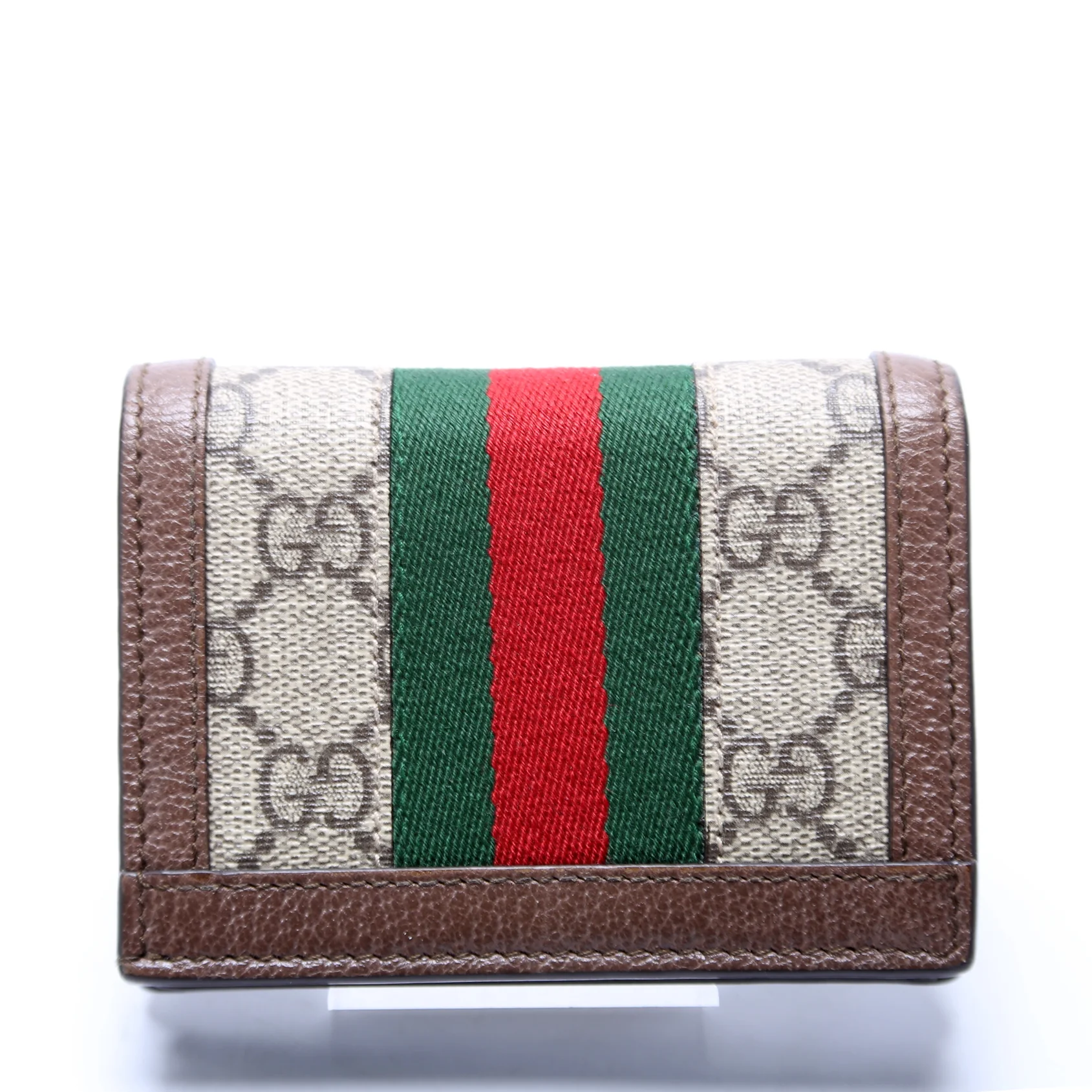 523155 Ophidia GG Card Case Wallet Brown - Image 3