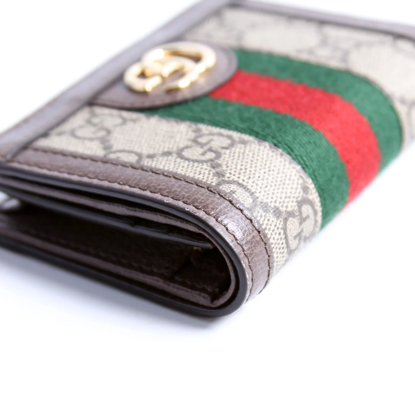 523155 Ophidia GG Card Case Wallet Brown - Image 8