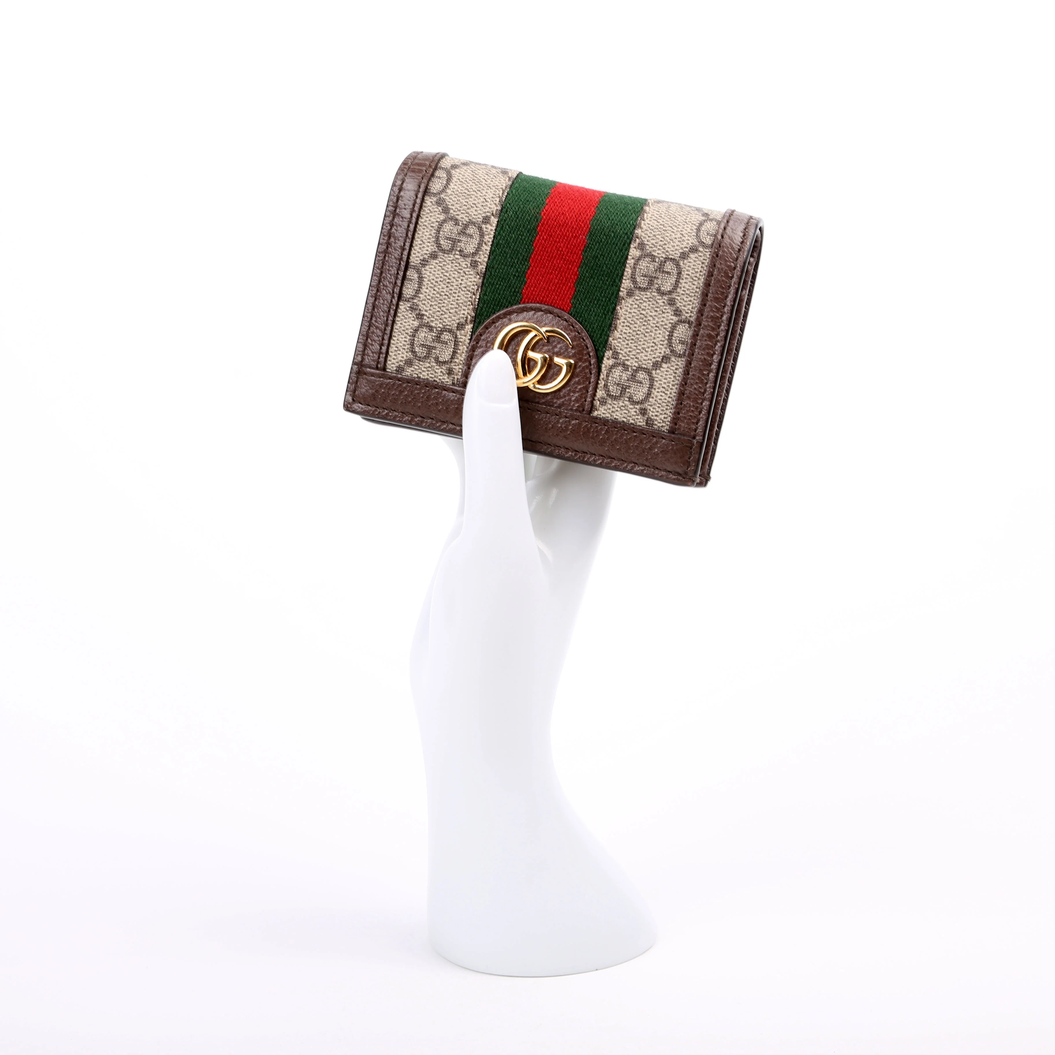 523155 Ophidia GG Card Case Wallet Brown - Image 11
