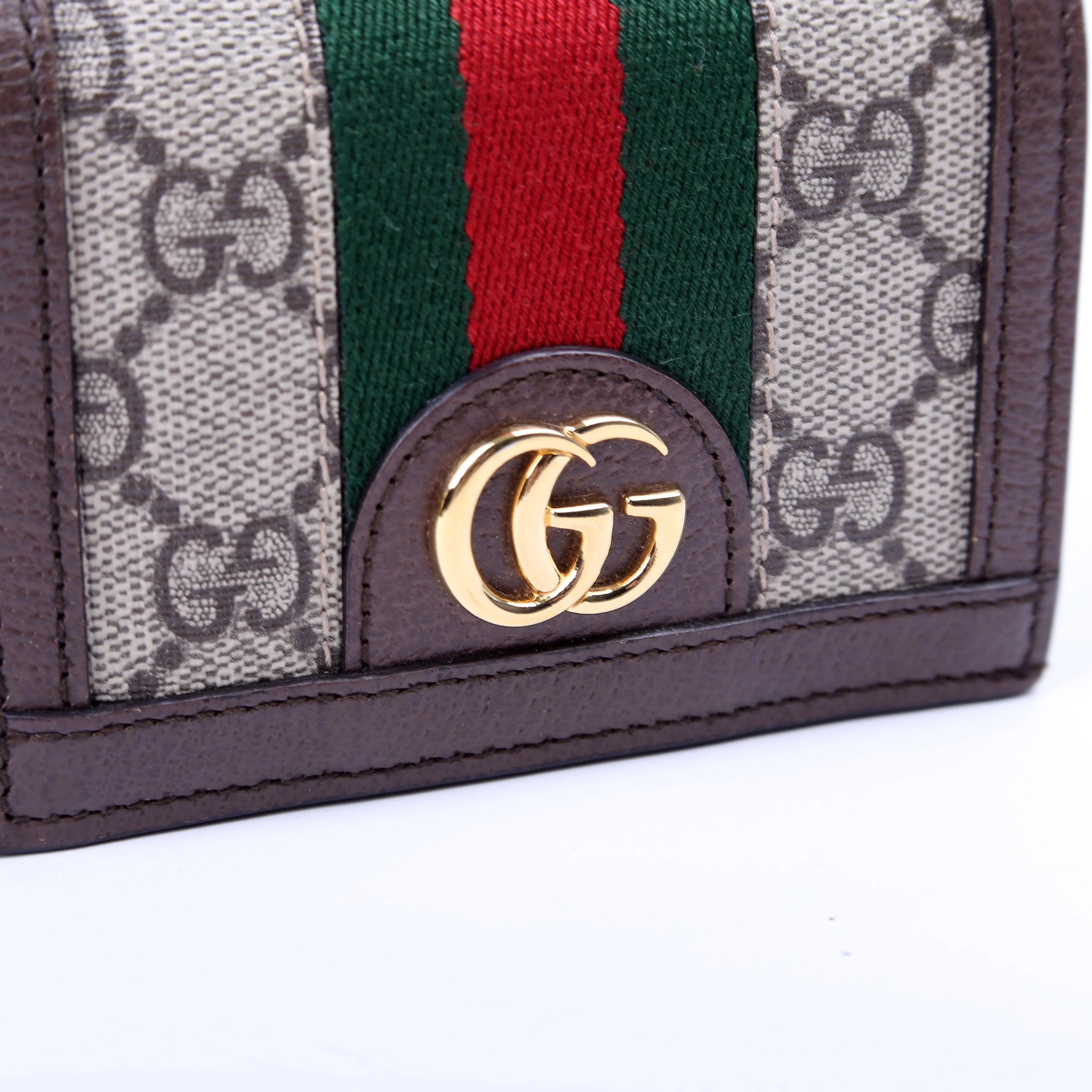 523155 Ophidia GG Card Case Wallet Brown - Image 6