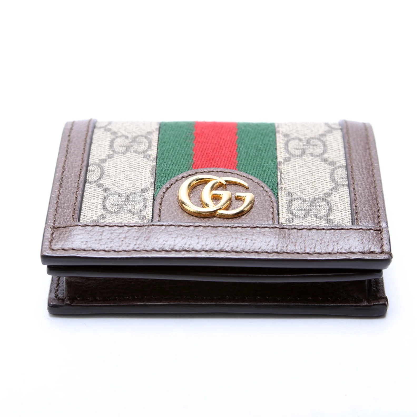 523155 Ophidia GG Card Case Wallet Brown - Image 4