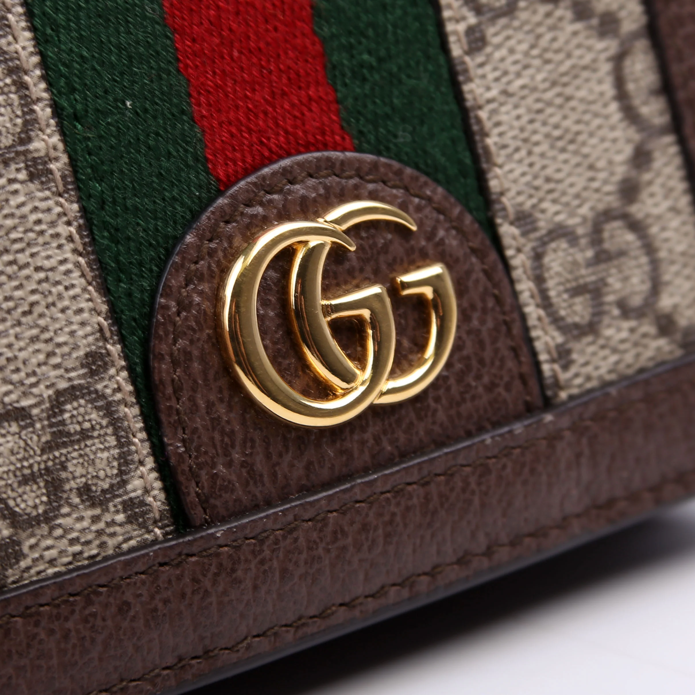 523155 Ophidia GG Card Case Wallet Brown - Image 7