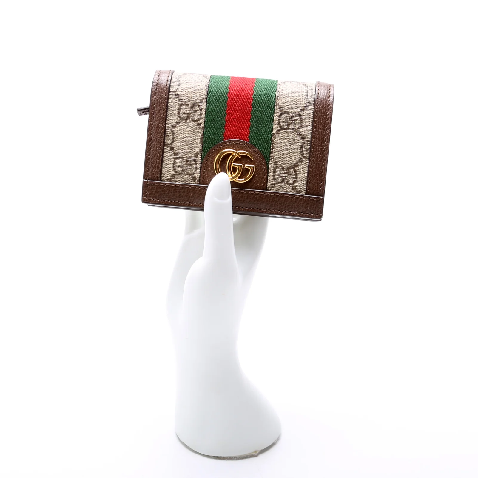 523155 Ophidia GG Card Case Wallet Brown - Image 9