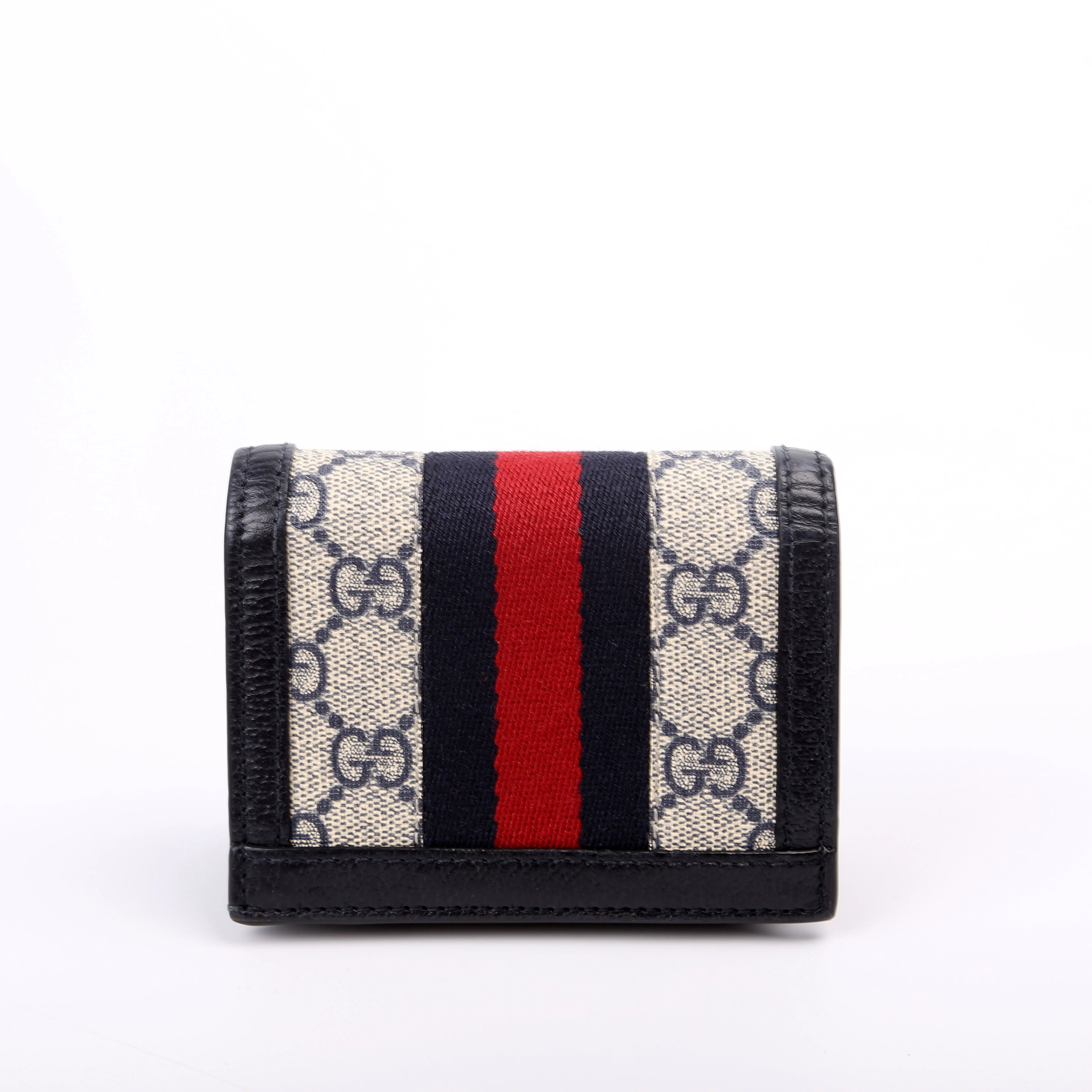 523155 Ophidia GG Card Case Wallet Navy - Image 3