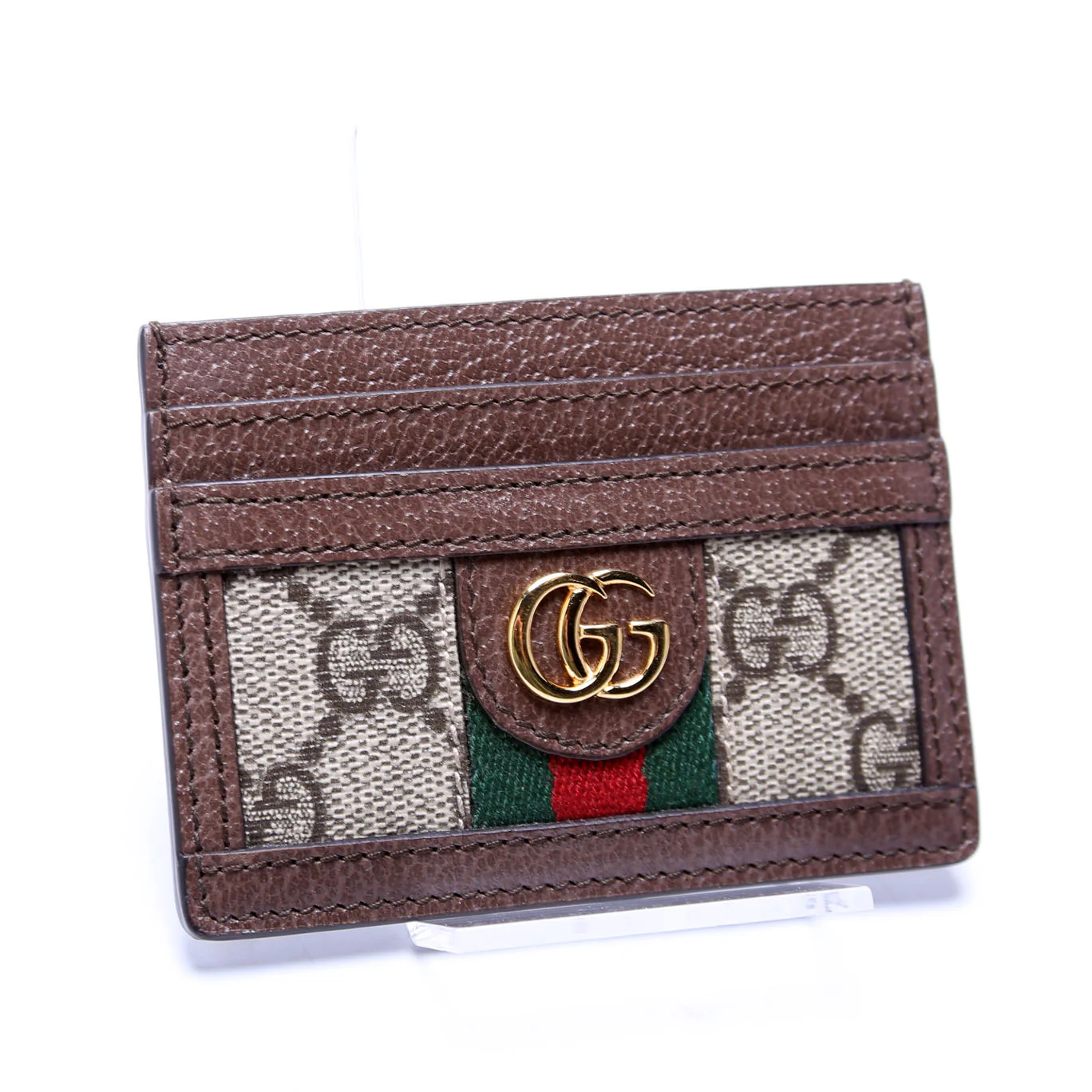 523159 Ophidia GG Card Case Brown - Image 2