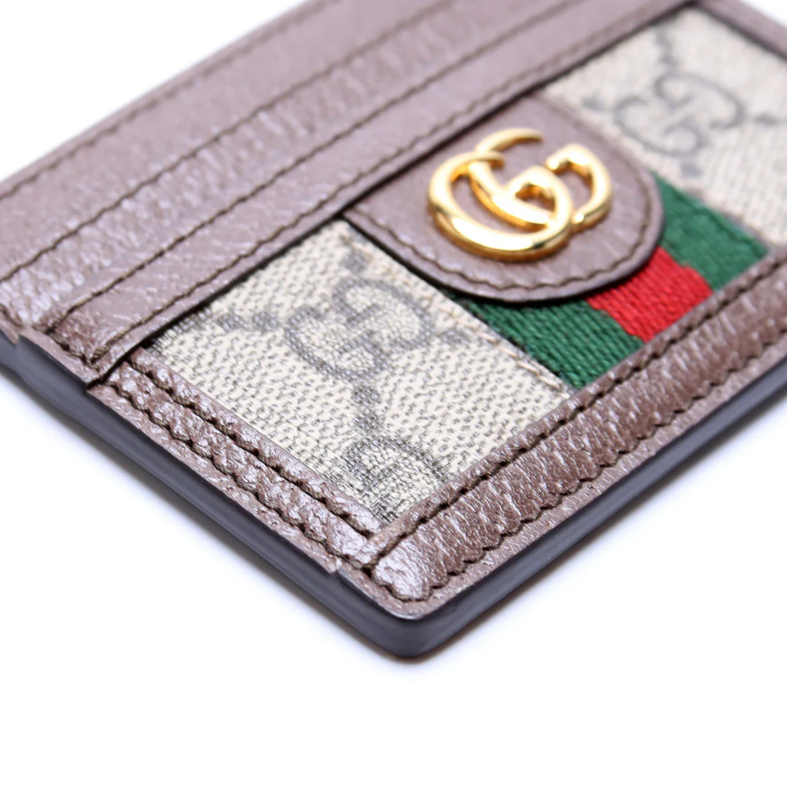 523159 Ophidia GG Card Case Brown - Image 5