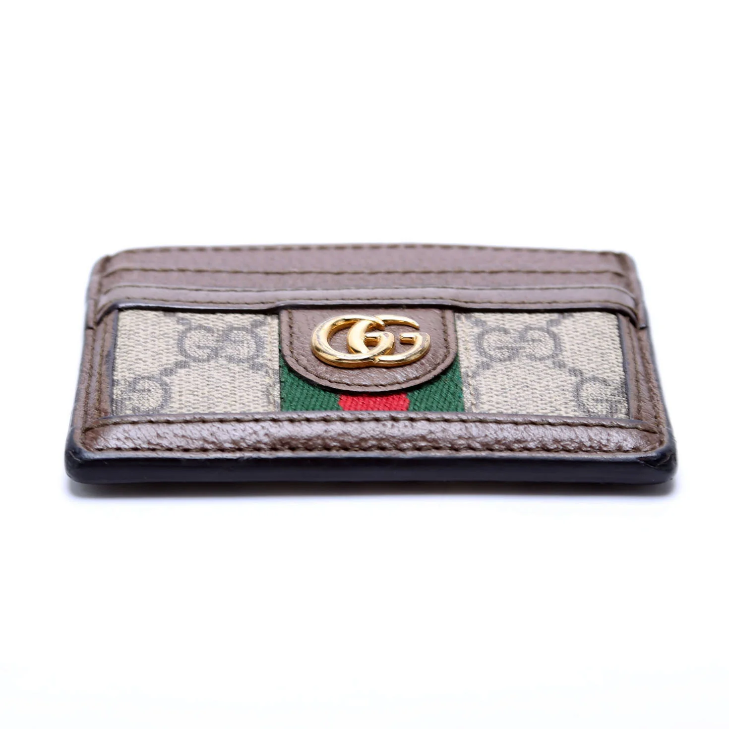 523159 Ophidia GG Card Case Brown - Image 5