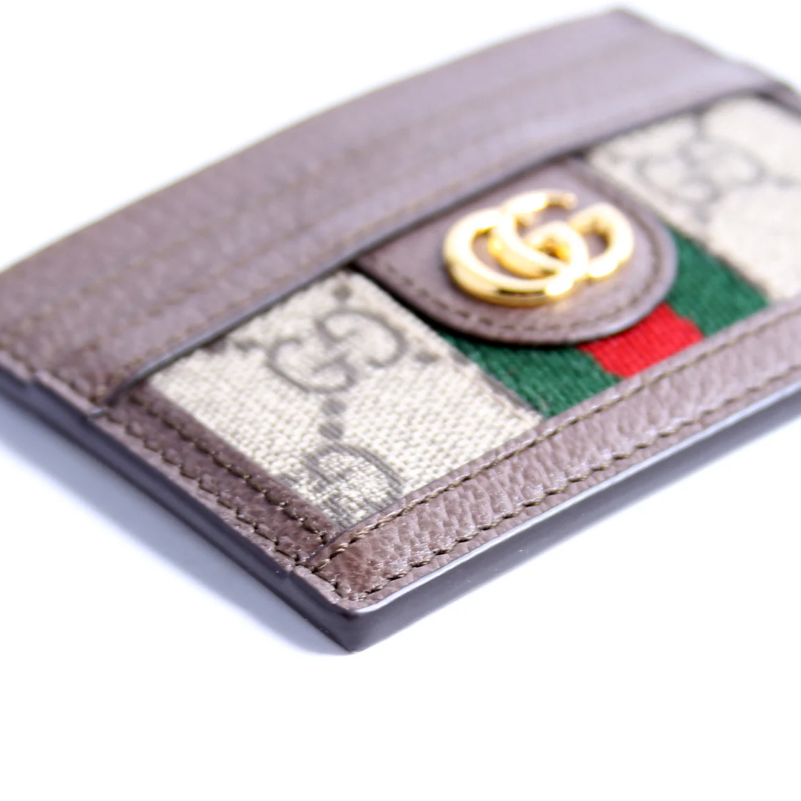 523159 Ophidia GG Card Case Brown - Image 6