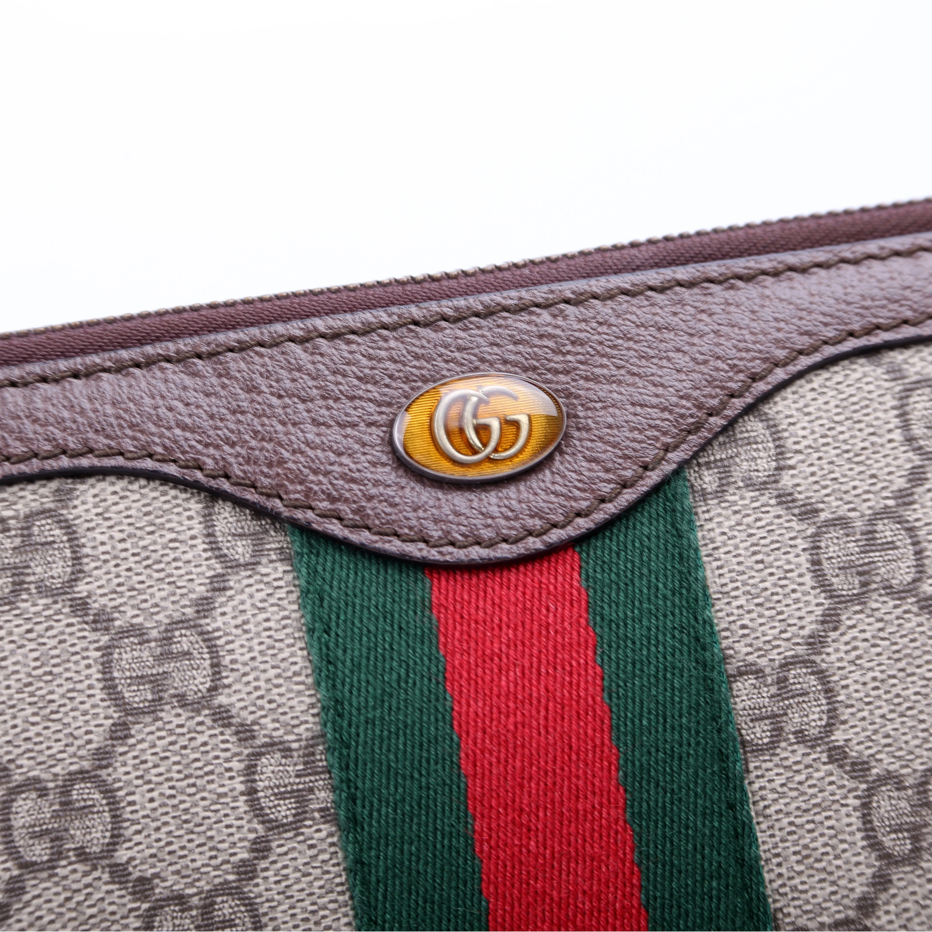 523359 GG Supreme Ophidia Portfolio Clutch Brown - Image 7