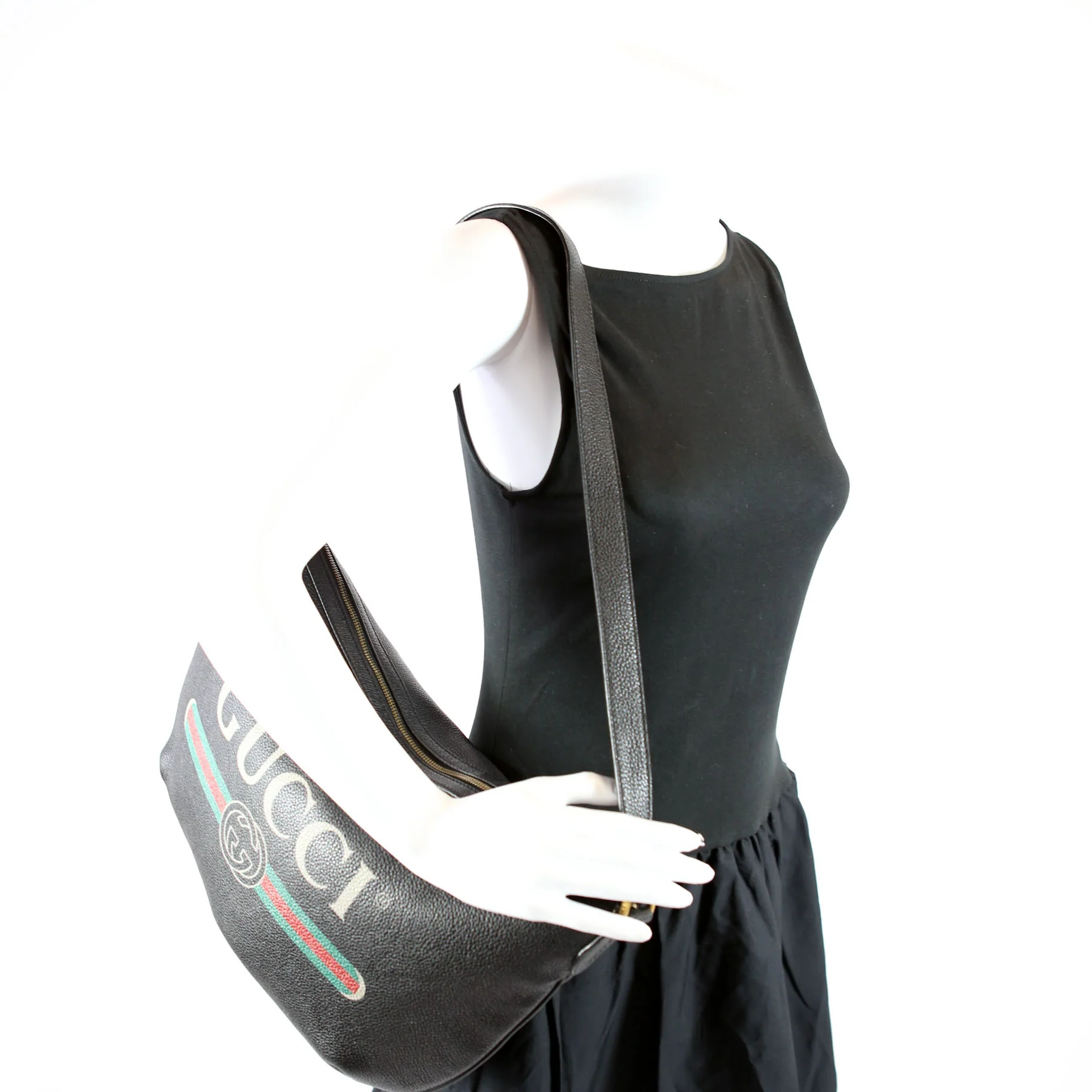 523588 Half Moon Bag Black - Image 9