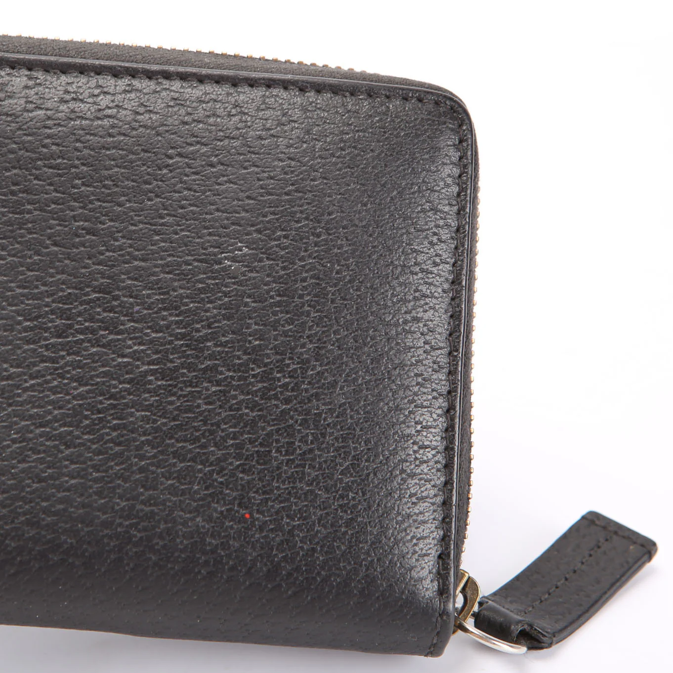 523667 Animalier Bee Leather Zip Around Long Wallet Black - Image 8