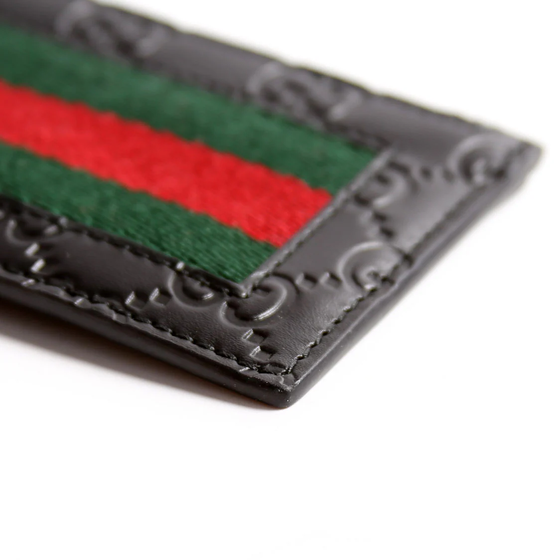 523815 Guccissima Lanyard Card Case Black - Image 7