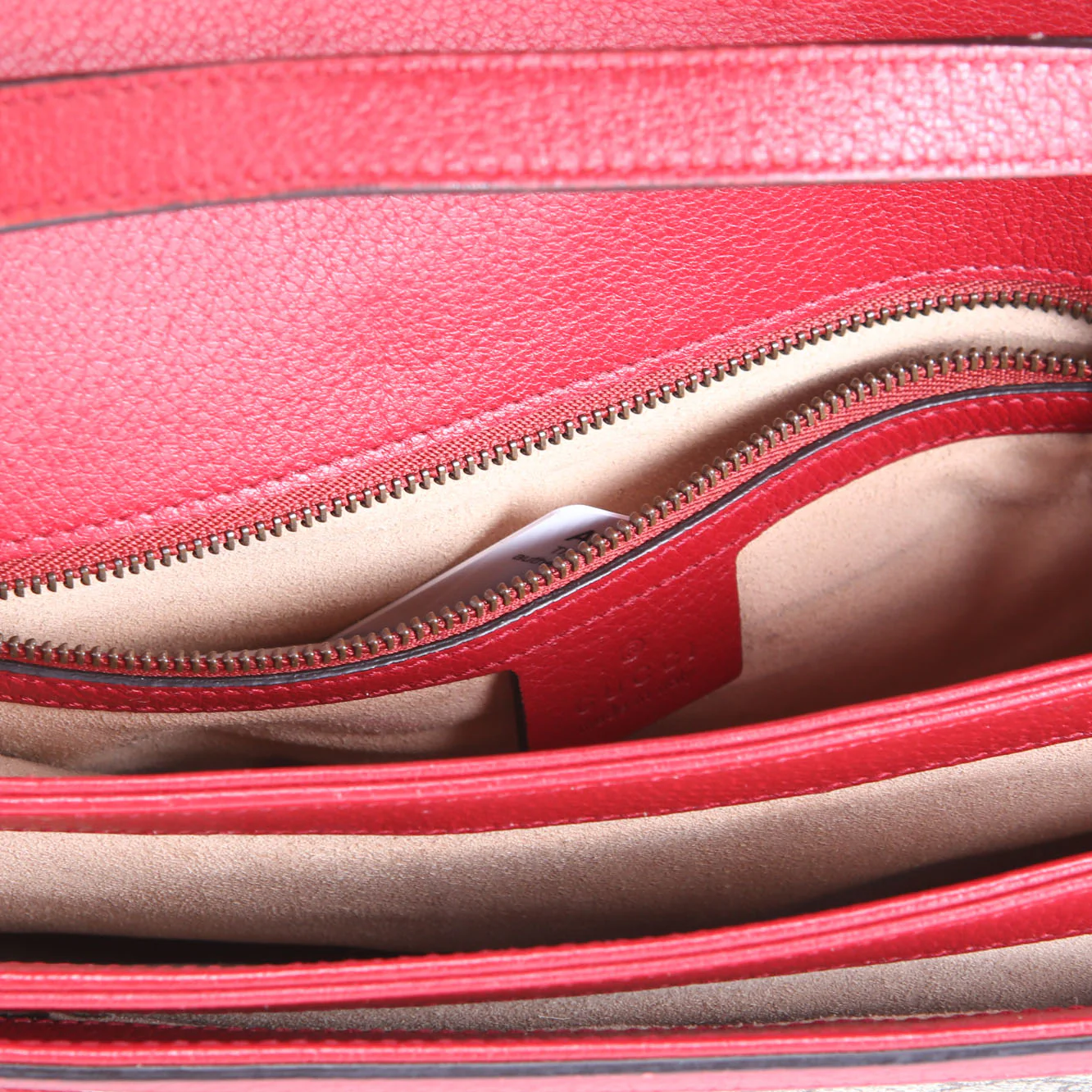 524356 GG Supreme Queen Margaret Medium Shoulder Bag Beige/Red - Image 10