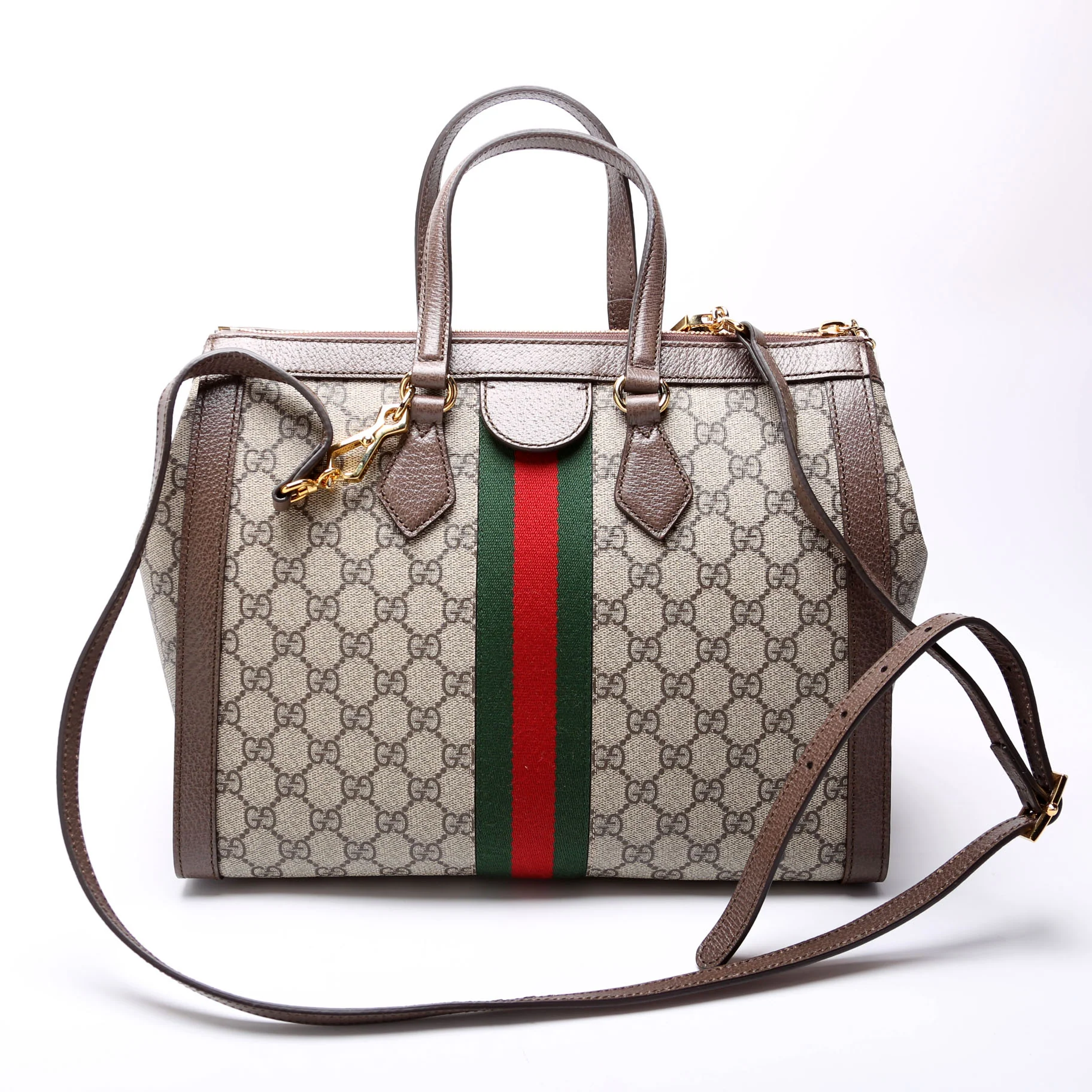 524537 Ophidia GG Medium Tote Brown - Image 3