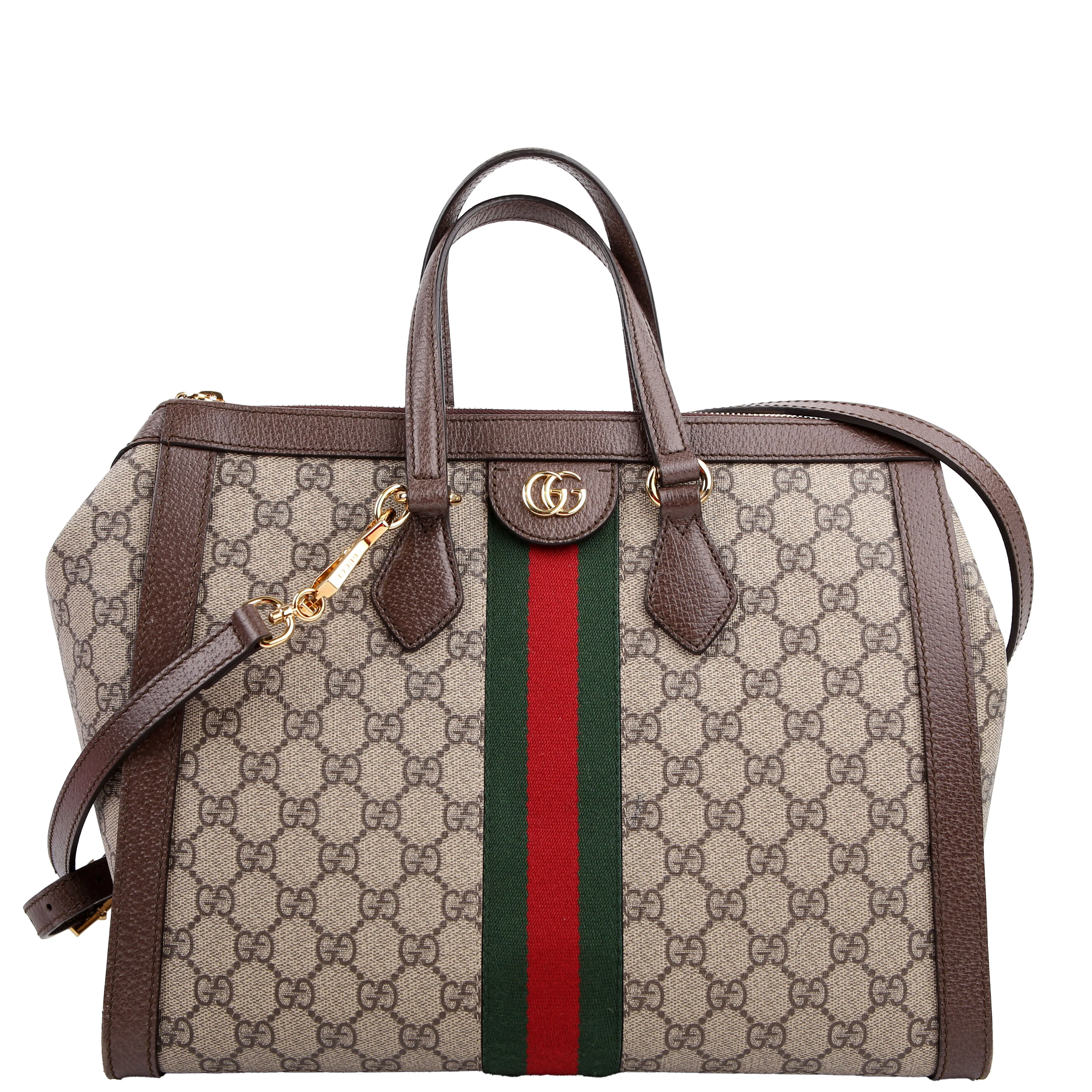 524537 Ophidia GG Medium Tote Brown