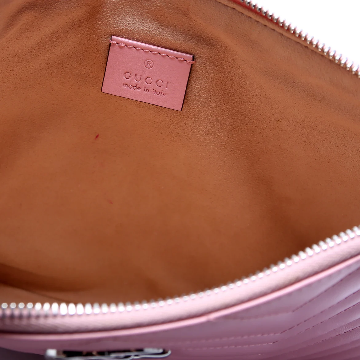 525541 GG Marmont Leather Heart Pouch Pink - Image 7
