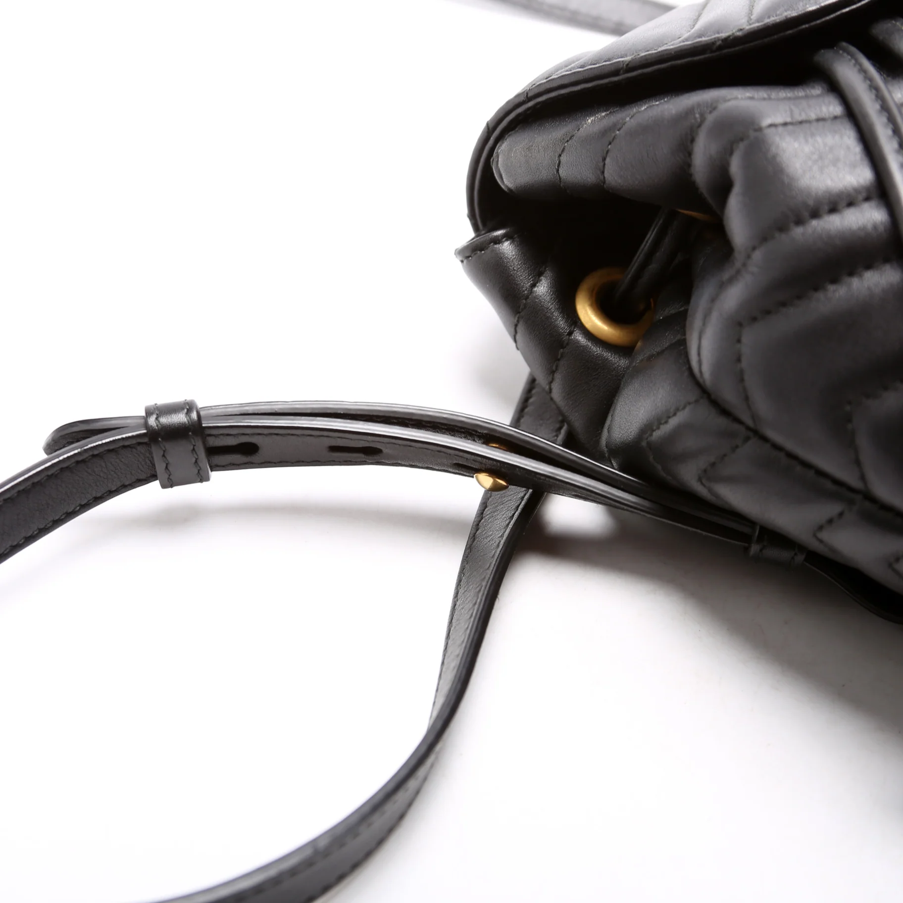 528129 Marmont Mini Backpack Leather Black - Image 6