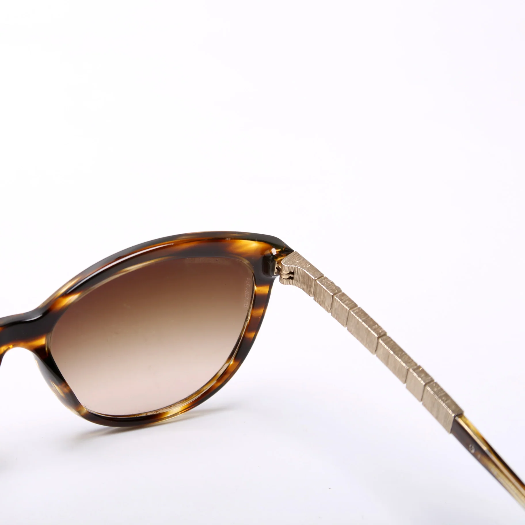 5307-B CC Crystal Baguette Sunglasses Brown/Gold - Image 4