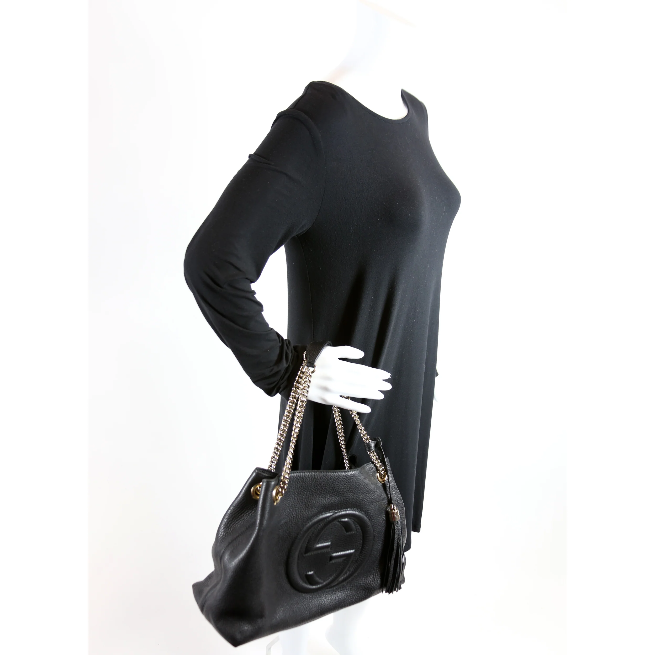 536196 Soho Chain Tote Newer Black - Image 10