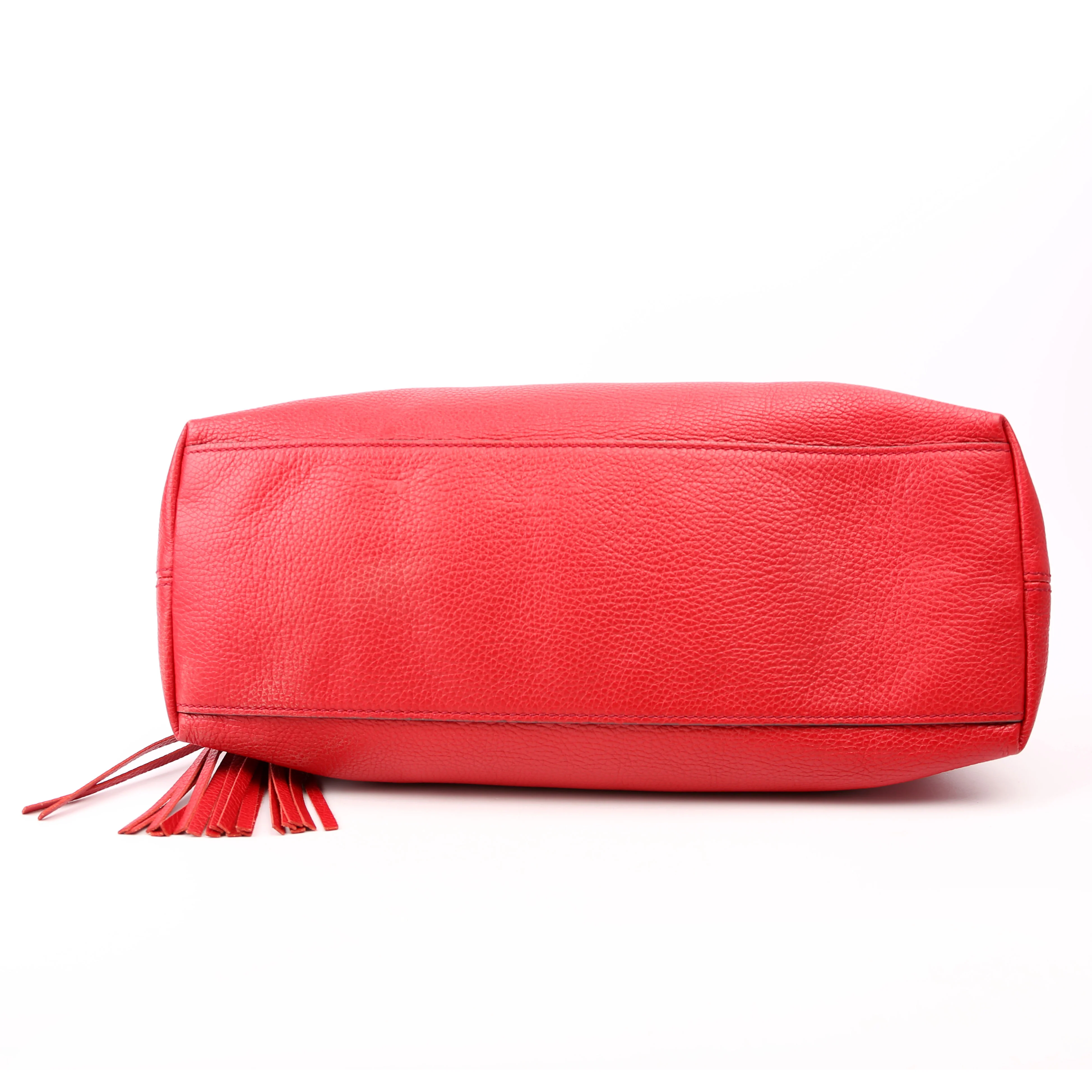 536196 Soho Leather Shoulder Medium Red - Image 5