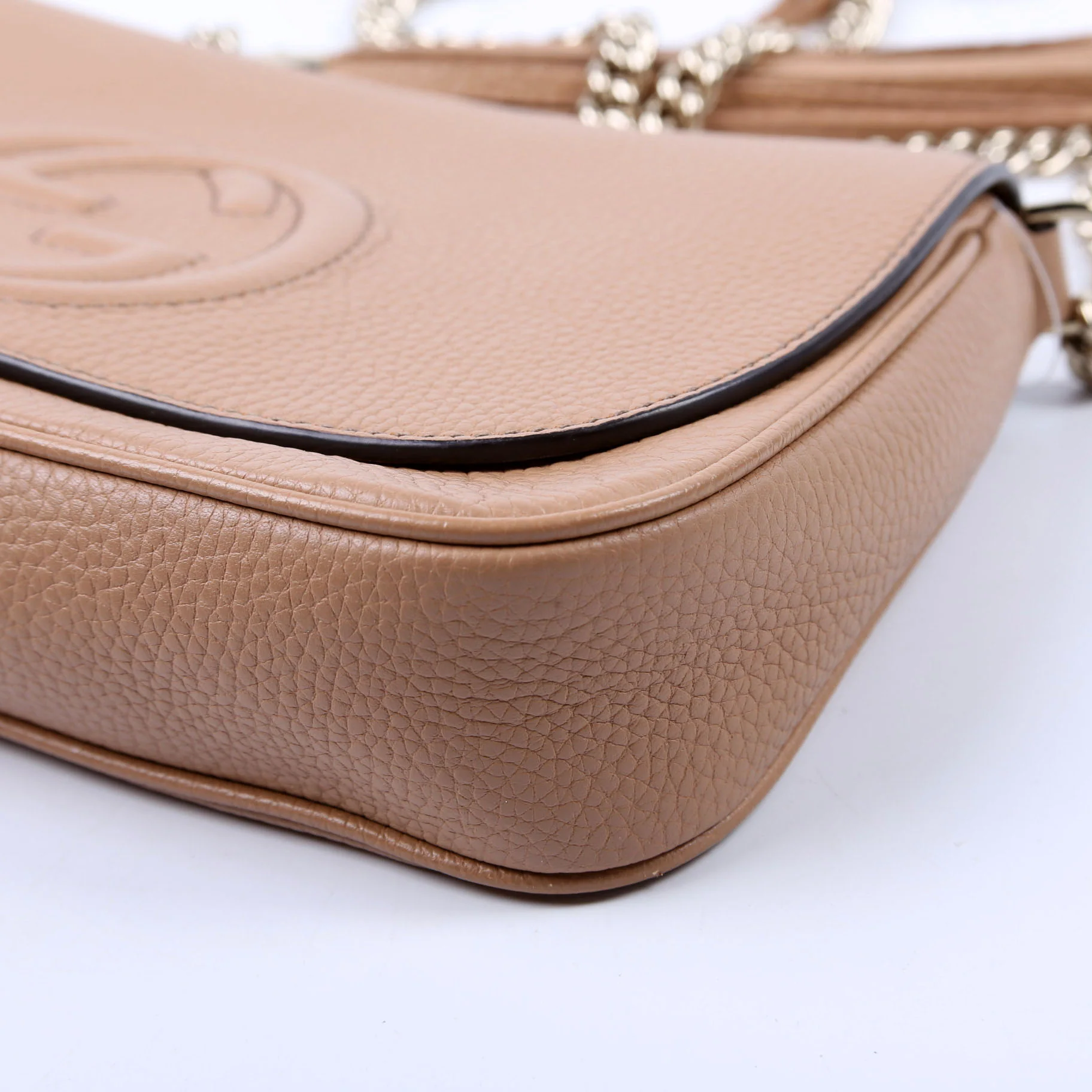 536224 Soho Chain Tassel Flap Beige - Image 6