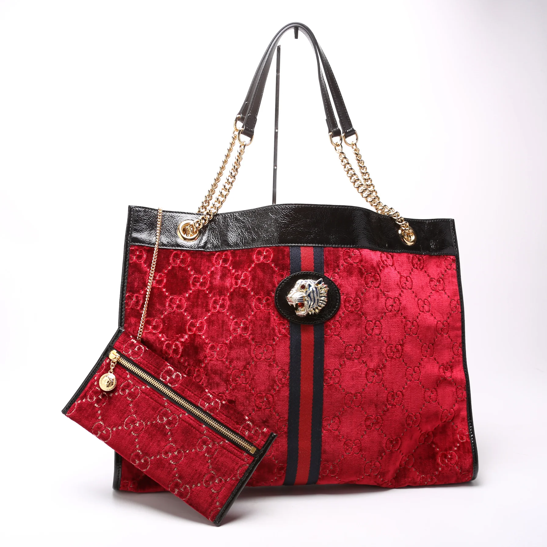 537219 GG Velvet Rajah Tote - Image 2