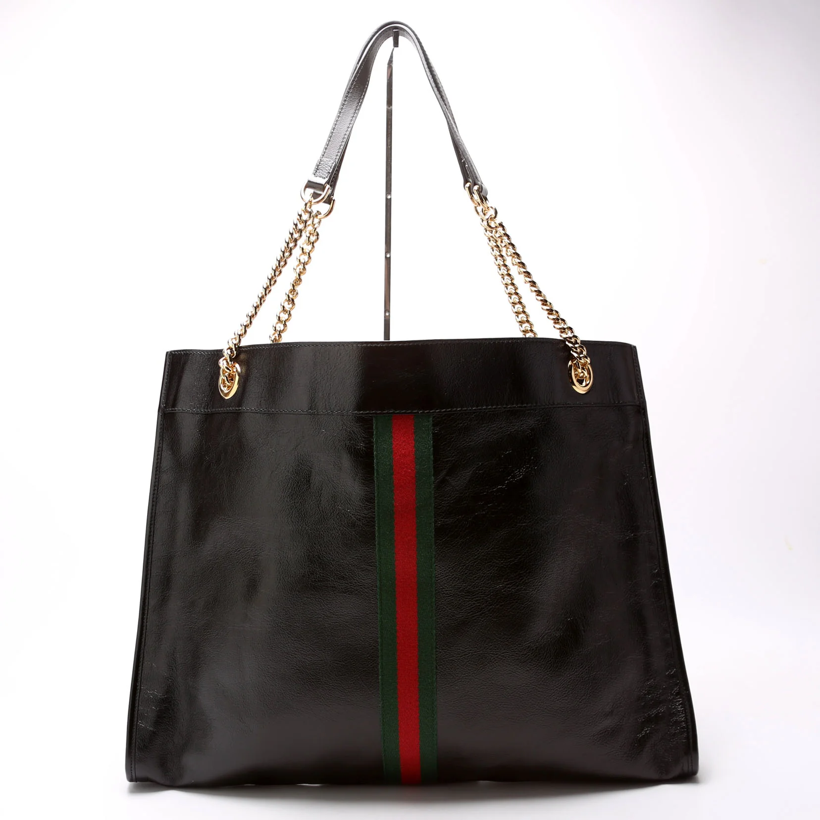 537219 Rajah Tote Leather Black - Image 3