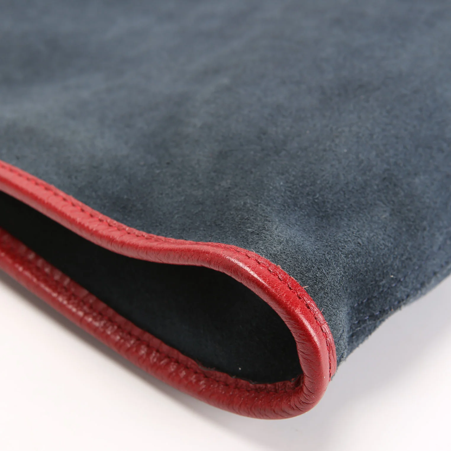 537219 Rajah Tote Suede Blue/Red - Image 5