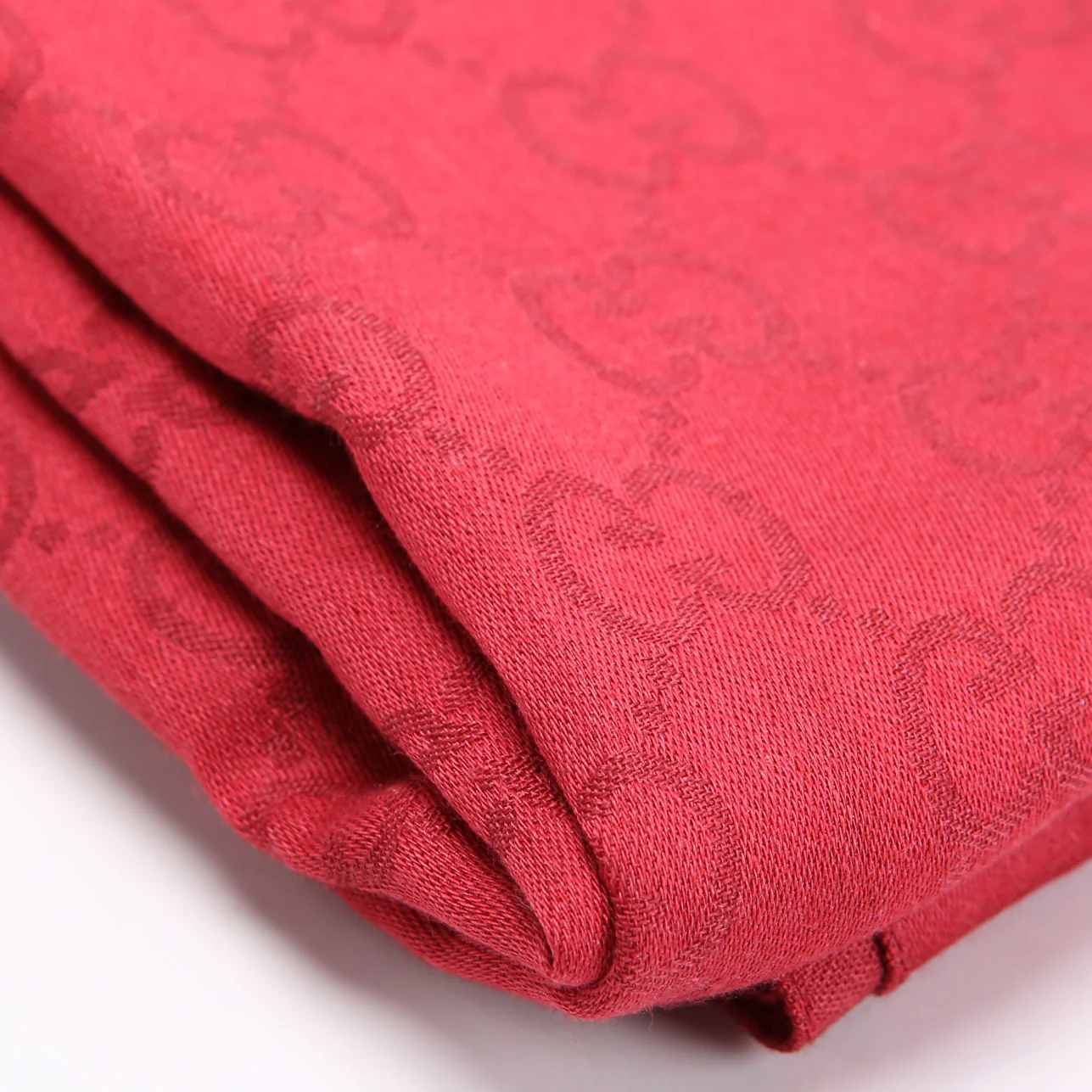 542984 GG Wool/Silk Scarf 70 X 200CM Red - Image 3