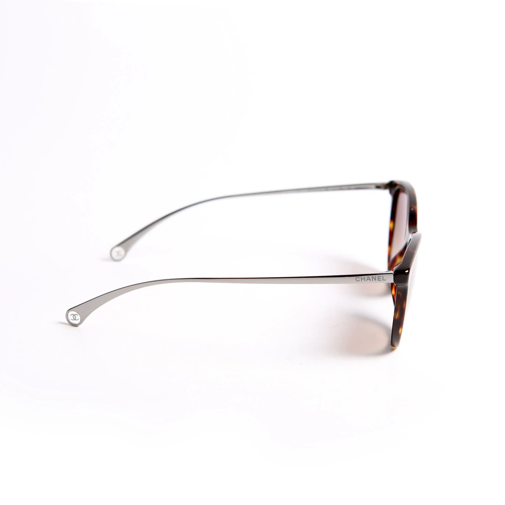 5459-A Butterfly Acetate Metal Sunglasses Brown - Image 3